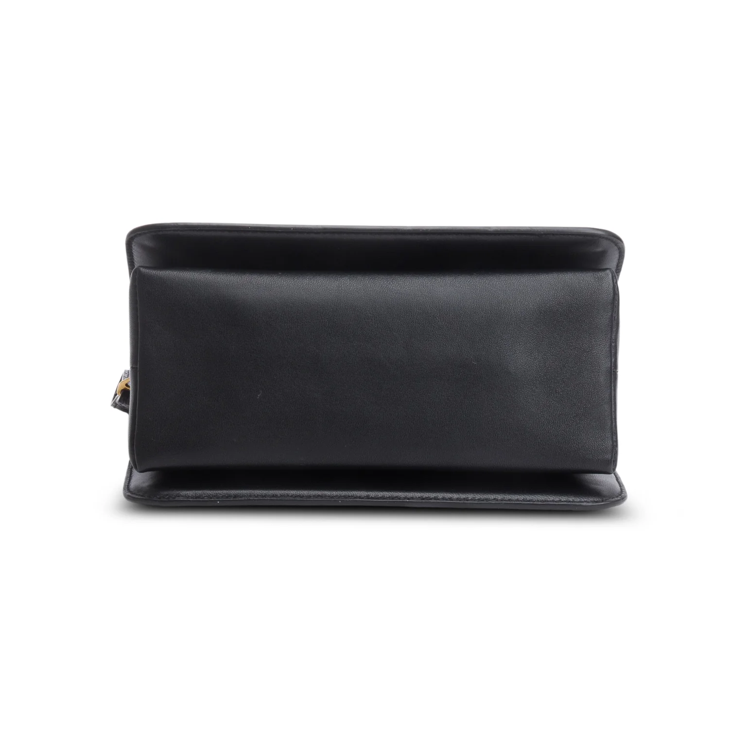 Balenciaga Black Shiny Calfskin Croc Embossed B.Dot Flap Bag w/ Strap - Image 7