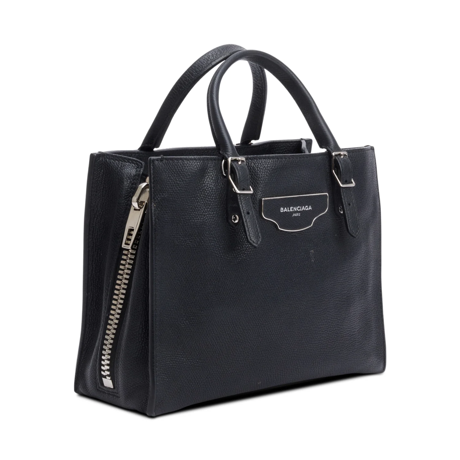 Balenciaga Black Veau Papier A4 Mini Tote - Image 3