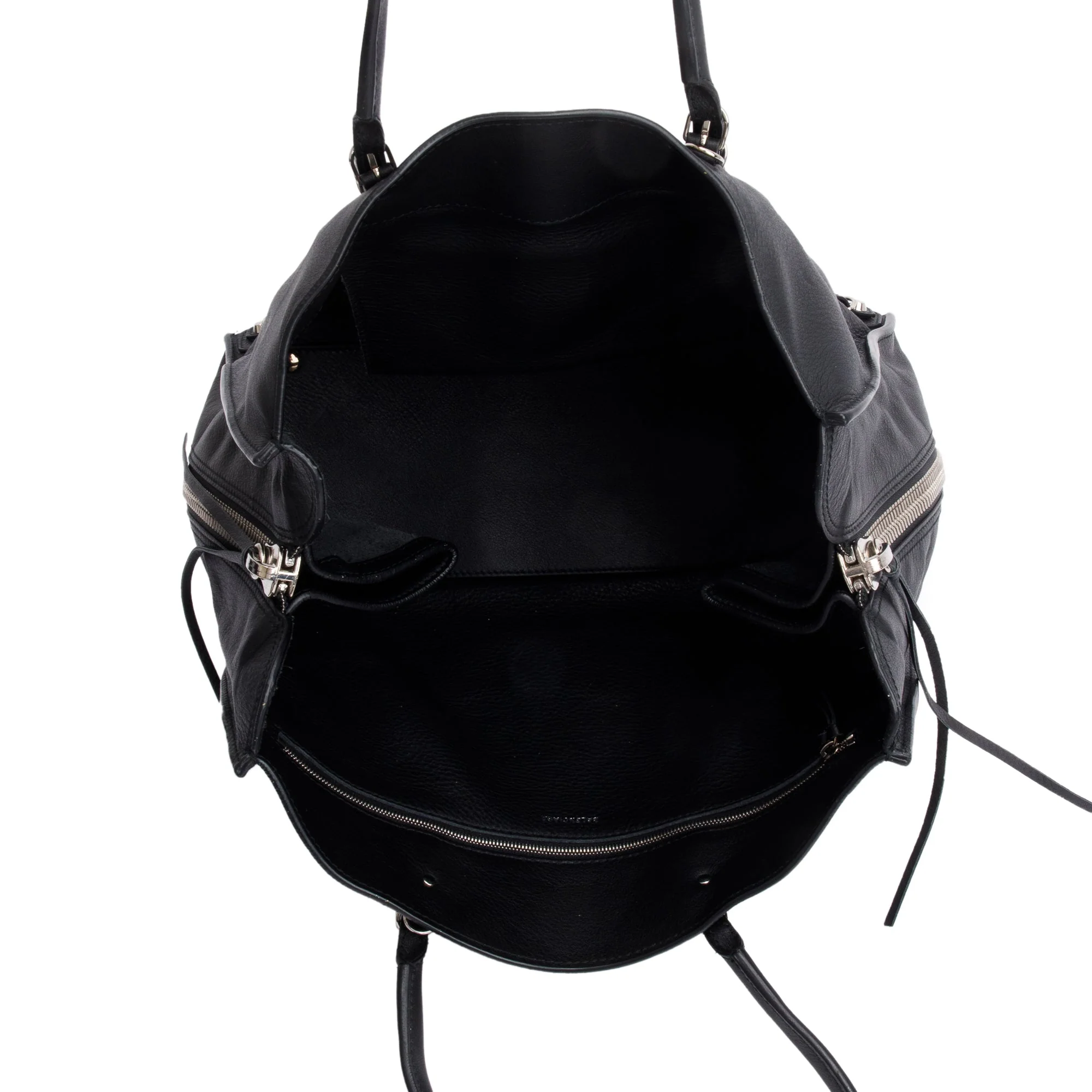 Balenciaga Black Veau Papier B4 Zip Around Tote - Image 7