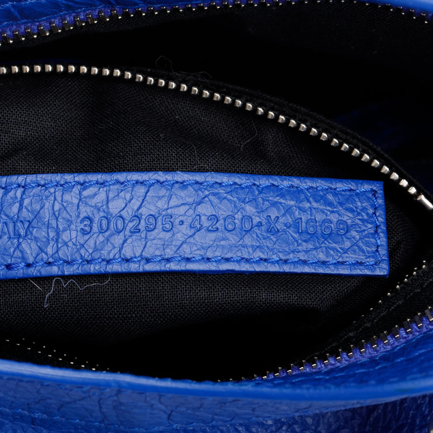 Balenciaga Blue Agneau Leather Classic Mini City Bag w/ Logo Strap - Image 10
