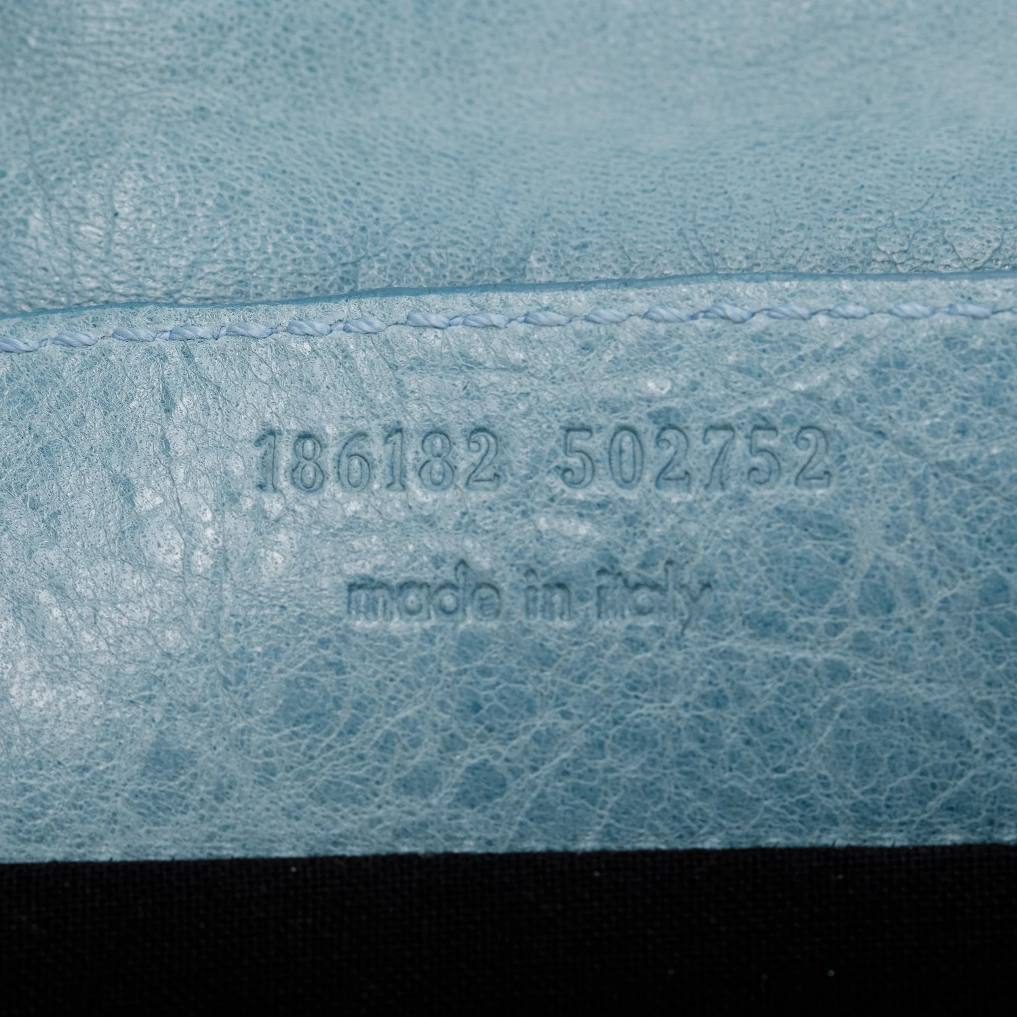 Balenciaga Blue Agneau Leather Giant 12 Envelope Clutch - Image 10