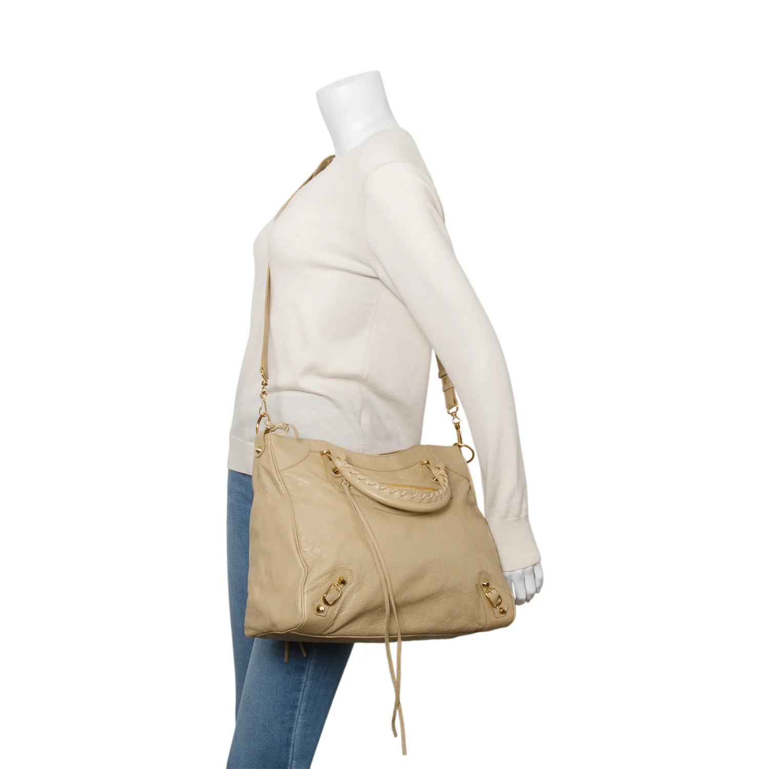 Balenciaga Brown Agneau Classic Hardware Velo w/ Strap - Image 2