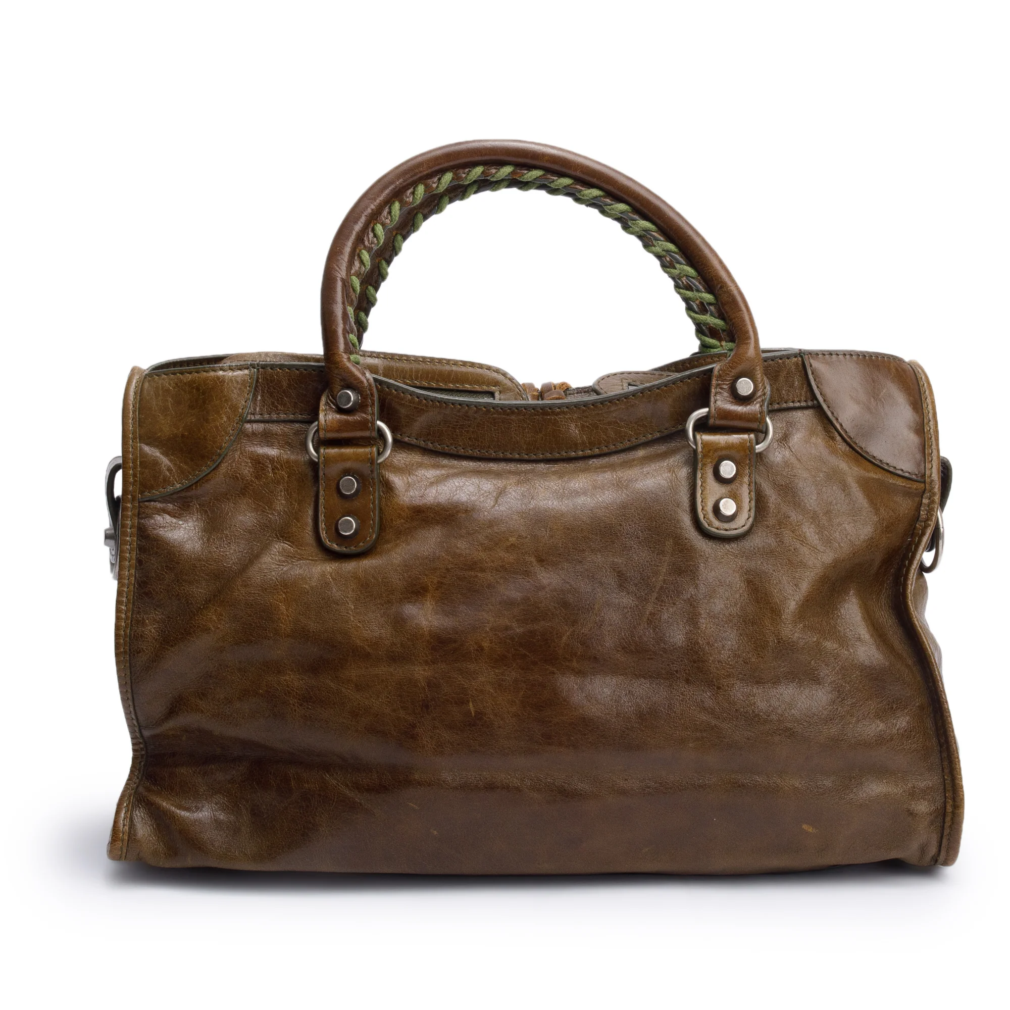 Balenciaga Brown Agneau Leather Le City Medium Bag - Image 3