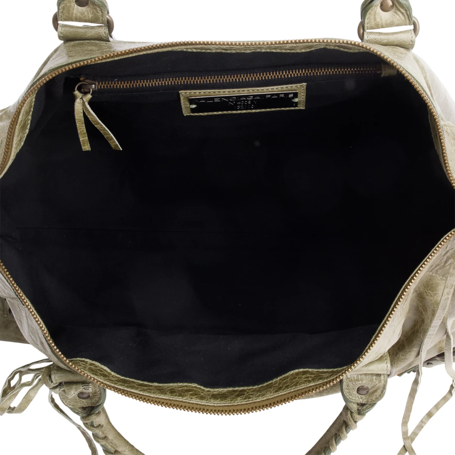 Balenciaga Green Arena Lambskin Leather Large Motorcycle Work Bag - Image 6