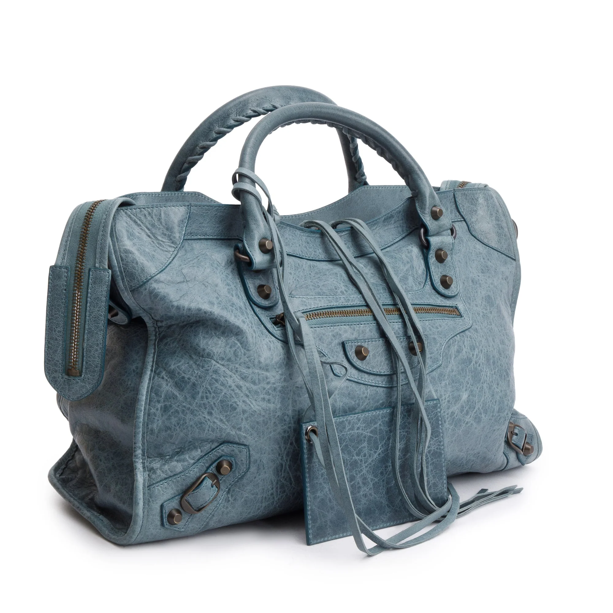 Balenciaga Grey Agneau Leather Le City Medium Bag - Image 3