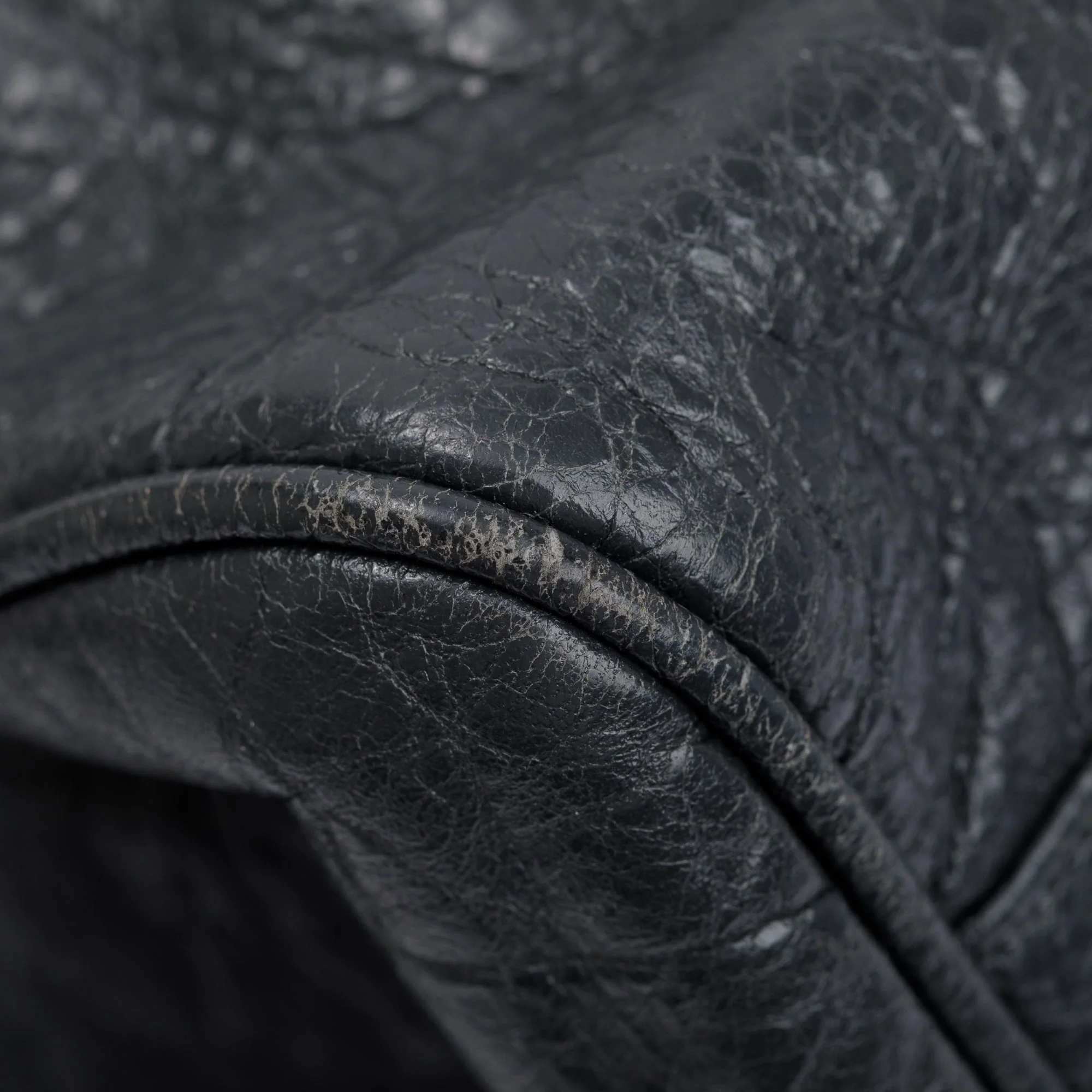 Balenciaga Grey Agneu Leather Motocross Classic City Velo Bag - Image 8