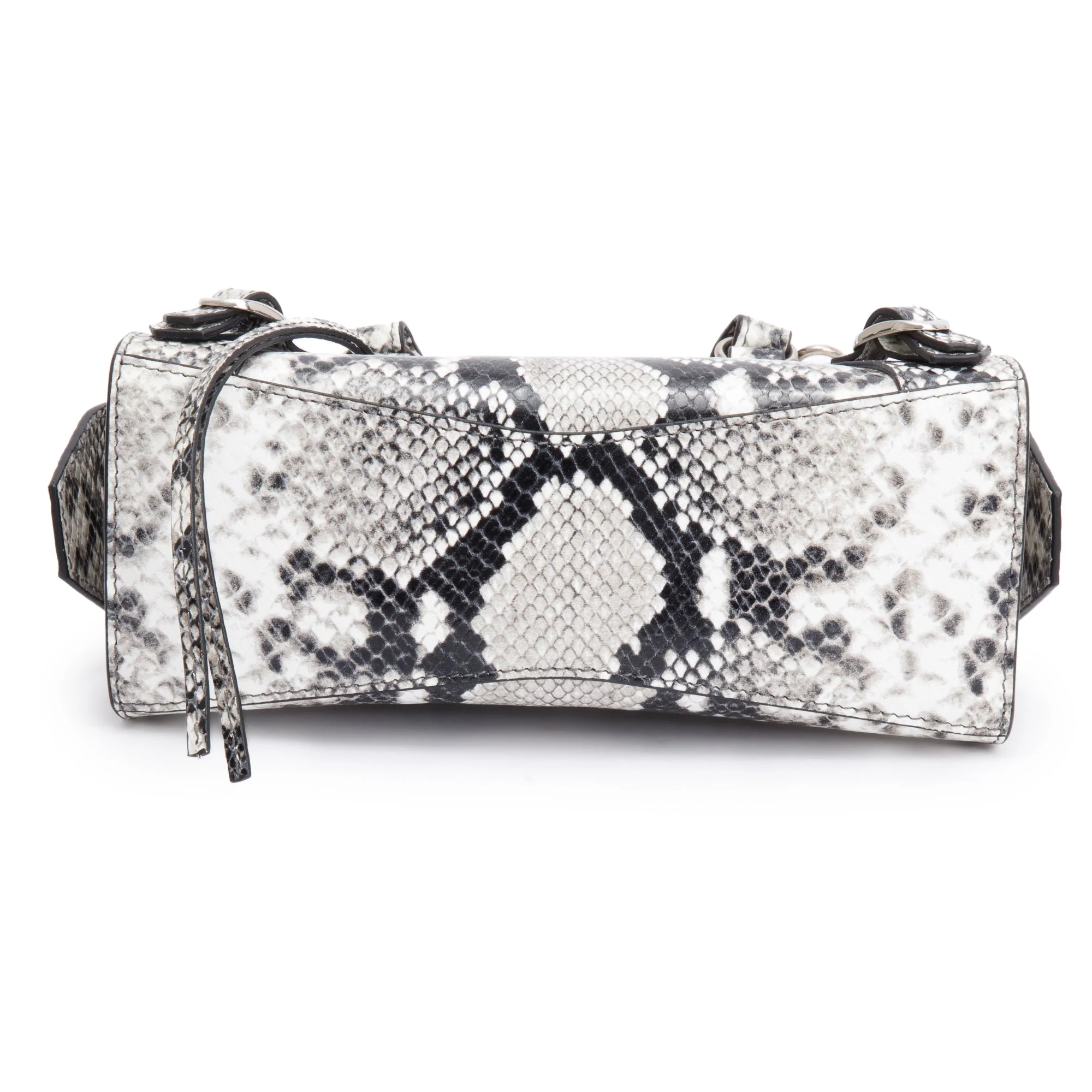 Balenciaga Grey Python Embossed Neo Classic Mini City Bag w/ Strap - Image 6