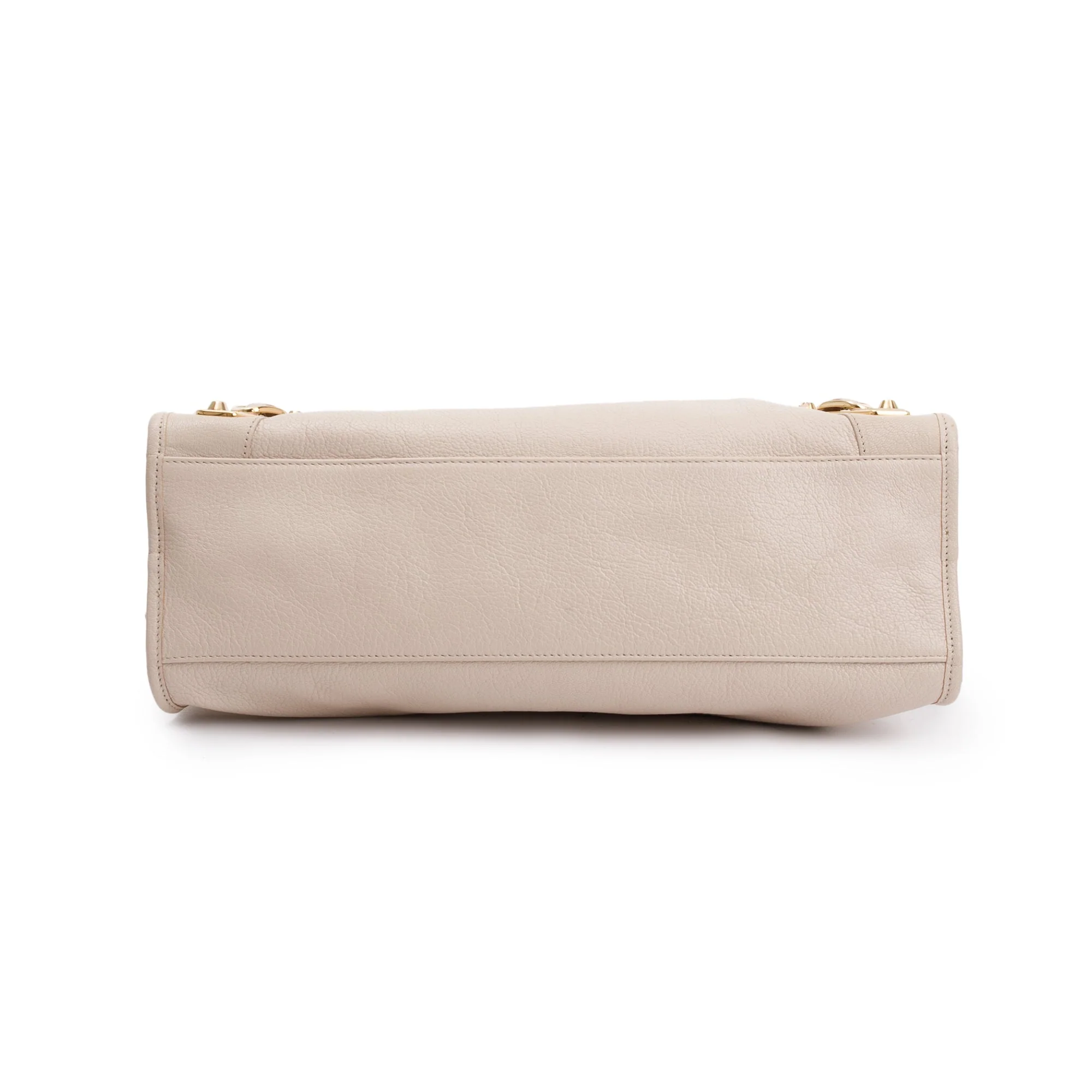 Balenciaga Neutral Chevre Leather Metallic Edge City Bag - Image 6