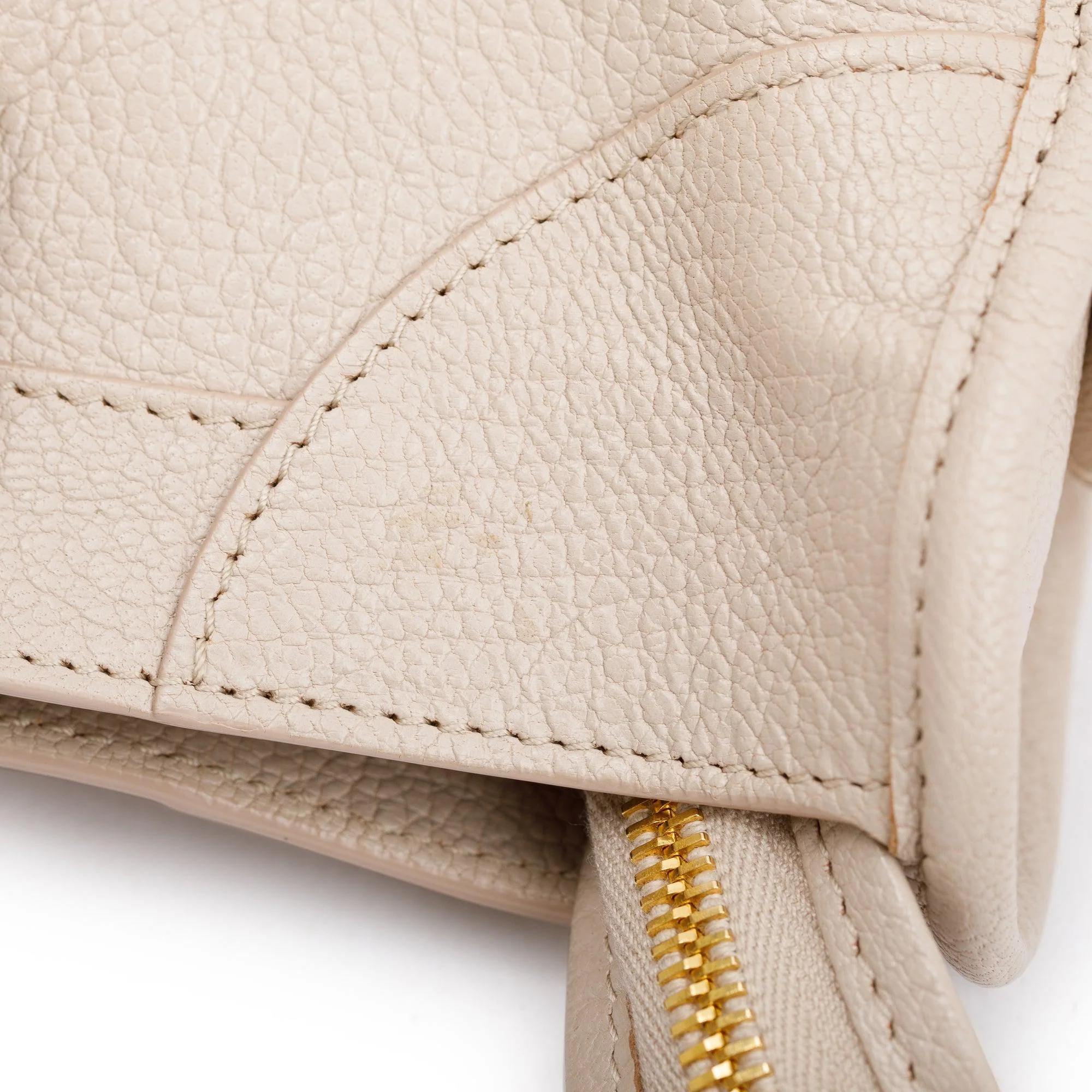 Balenciaga Neutral Chevre Leather Metallic Edge City Bag - Image 9
