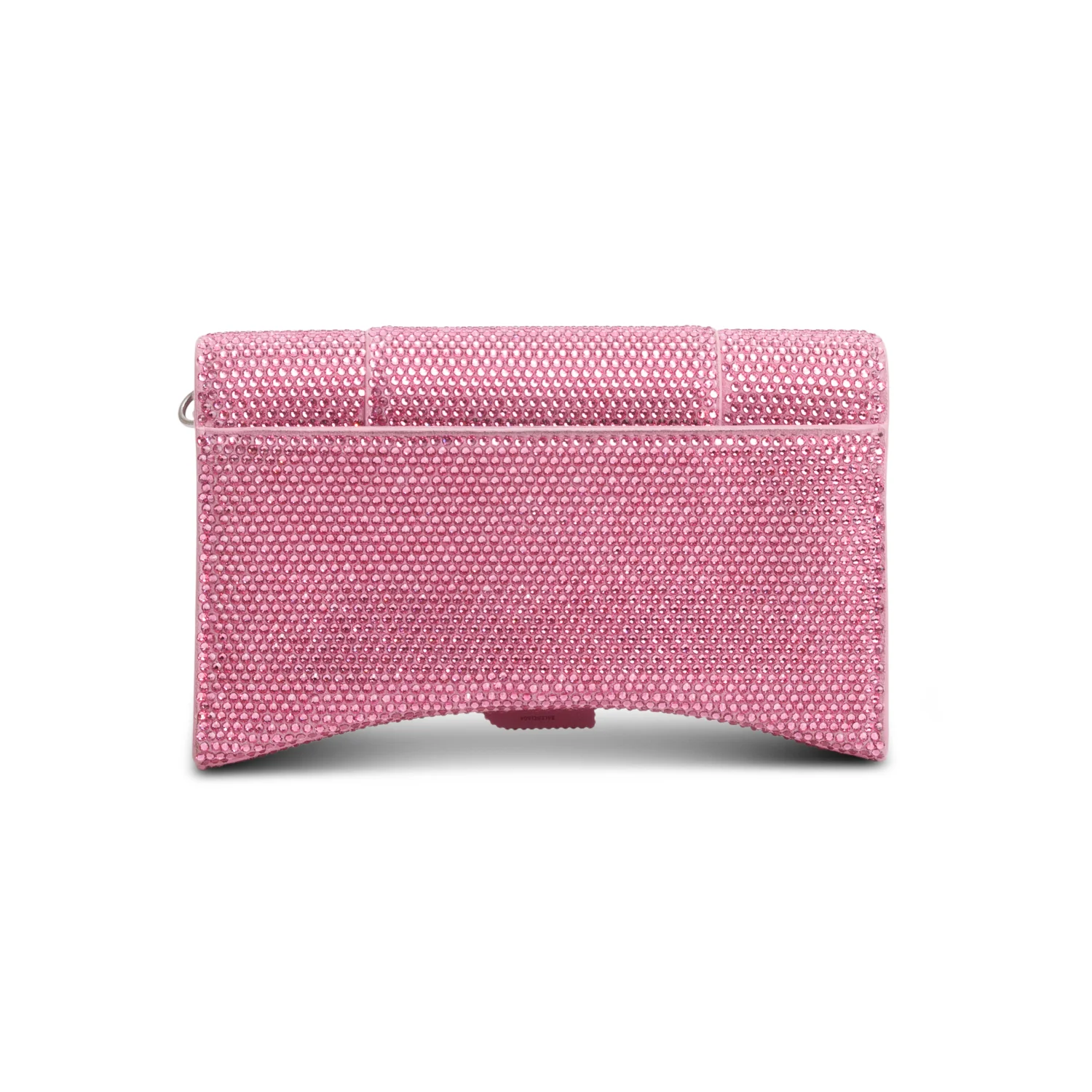 Balenciaga Pink Rhinestone Hourglass Wallet on Chain - Image 5