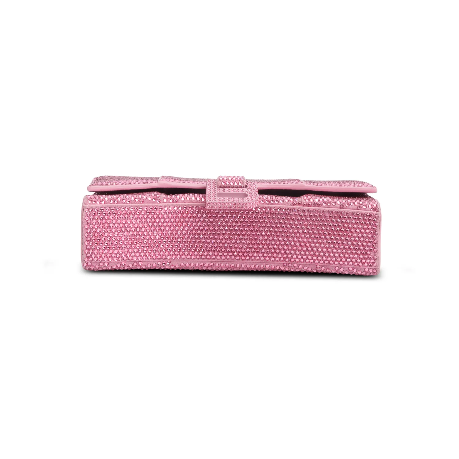 Balenciaga Pink Rhinestone Hourglass Wallet on Chain - Image 7