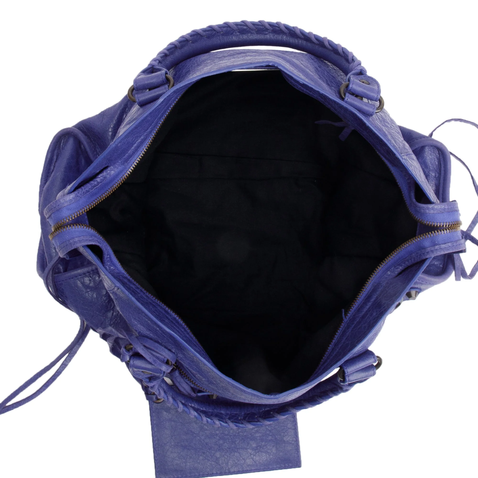 Balenciaga Purple Agneau Leather Le City Medium Bag - Image 7
