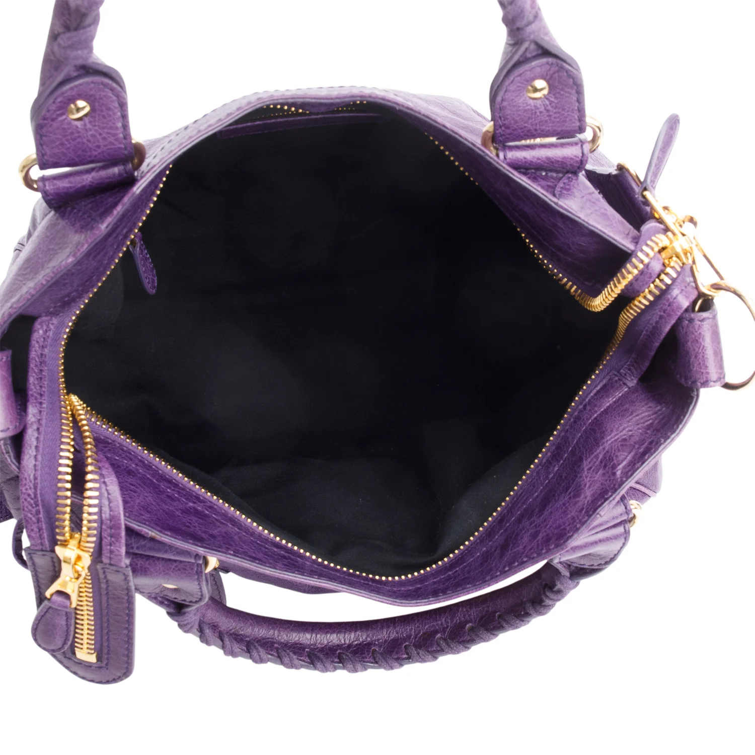 Balenciaga Purple Distressed Arena Leather Giant 21 City Bag - Image 8