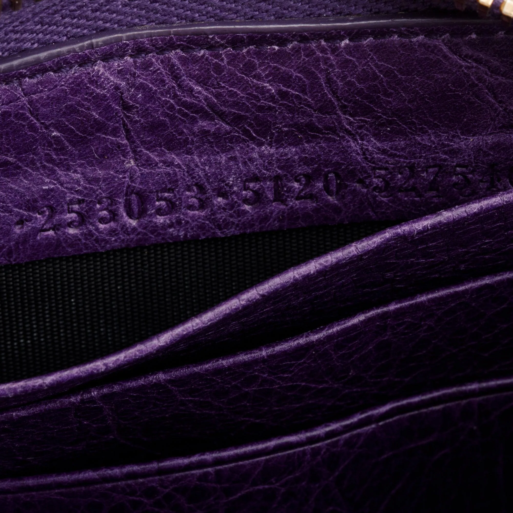 Balenciaga Purple Leather Continental Wallet - Image 8