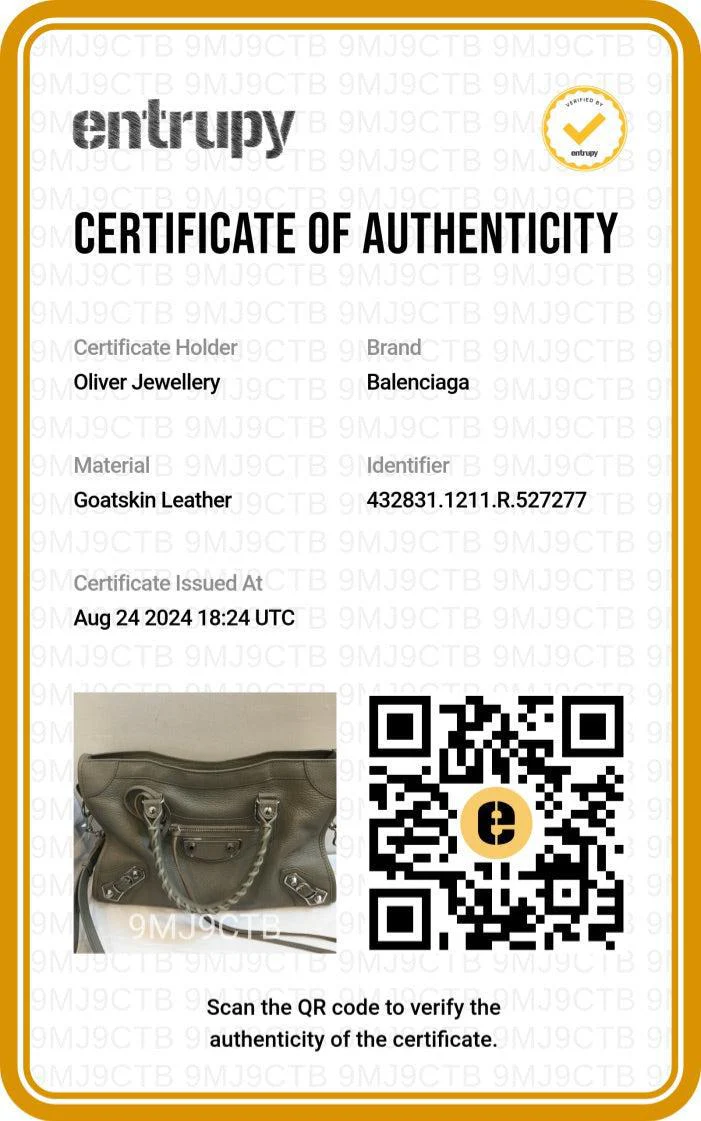 Balenciaga Taupe Chevre Leather Small Metallic Edge City Bag w/ Strap - Image 10