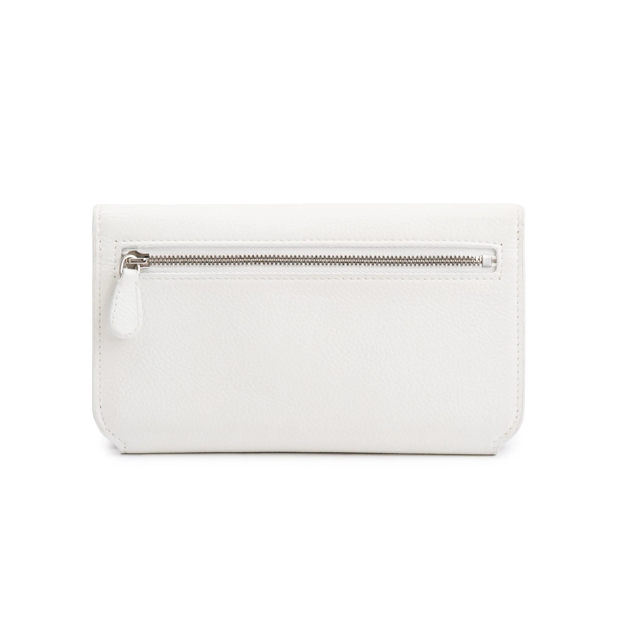 Balenciaga White Leather Everyday Continental Wallet on Chain - Image 5