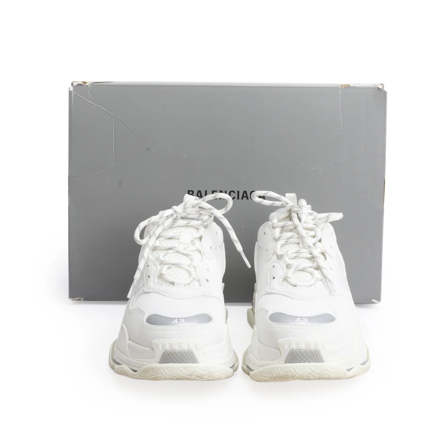 Balenciaga White Triple S Sneaker, Men's Size 43 w/ Box - Image 2