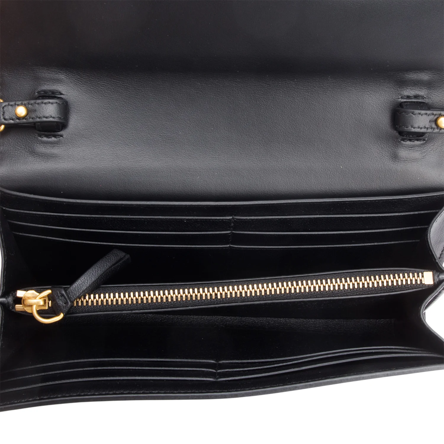 Balmain Black Calfskin Leather B-Buzz Wallet on Chain w/ Box - Image 8