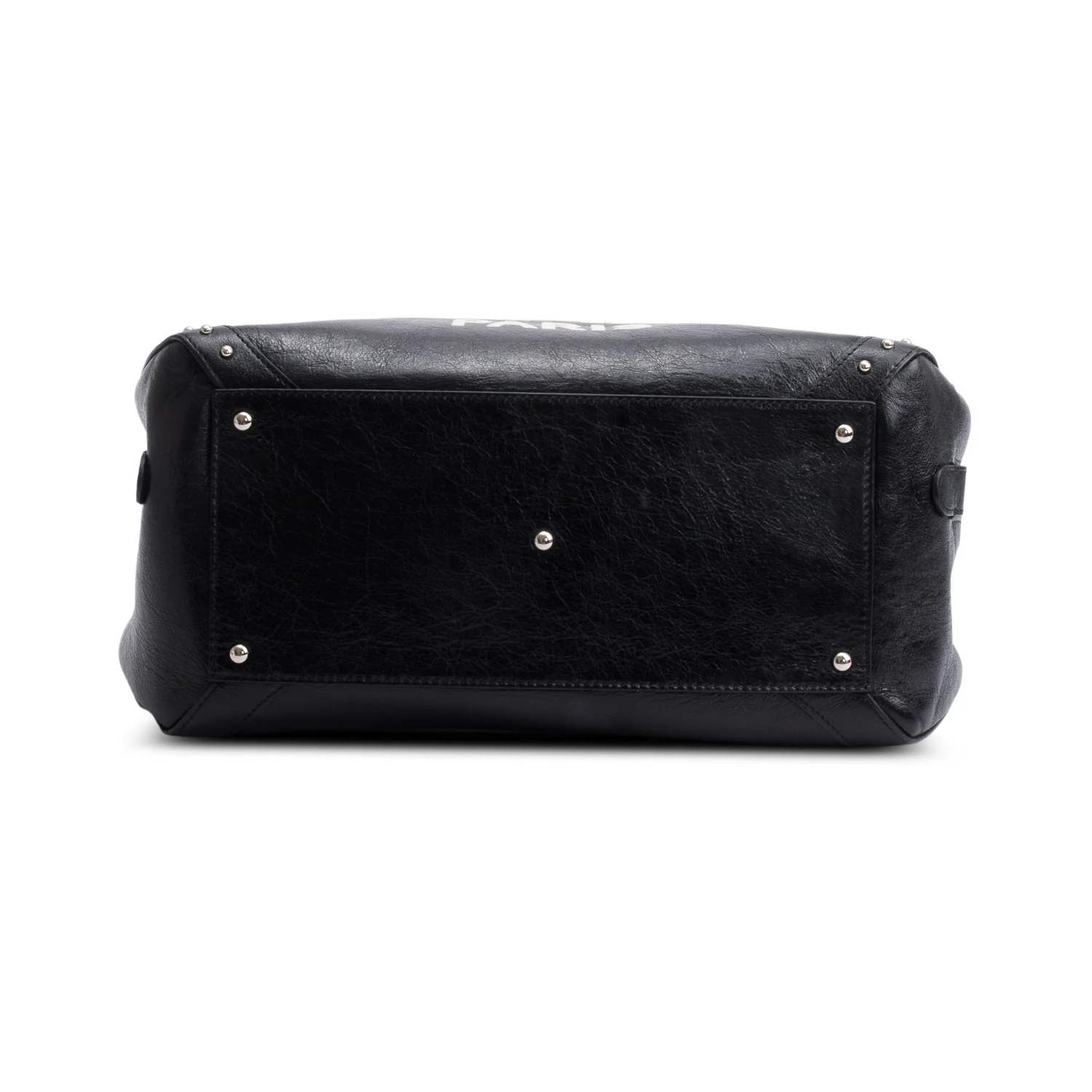 Balmain Black Leather Studded Logo Drum Bag w/ Receipt - Image 7