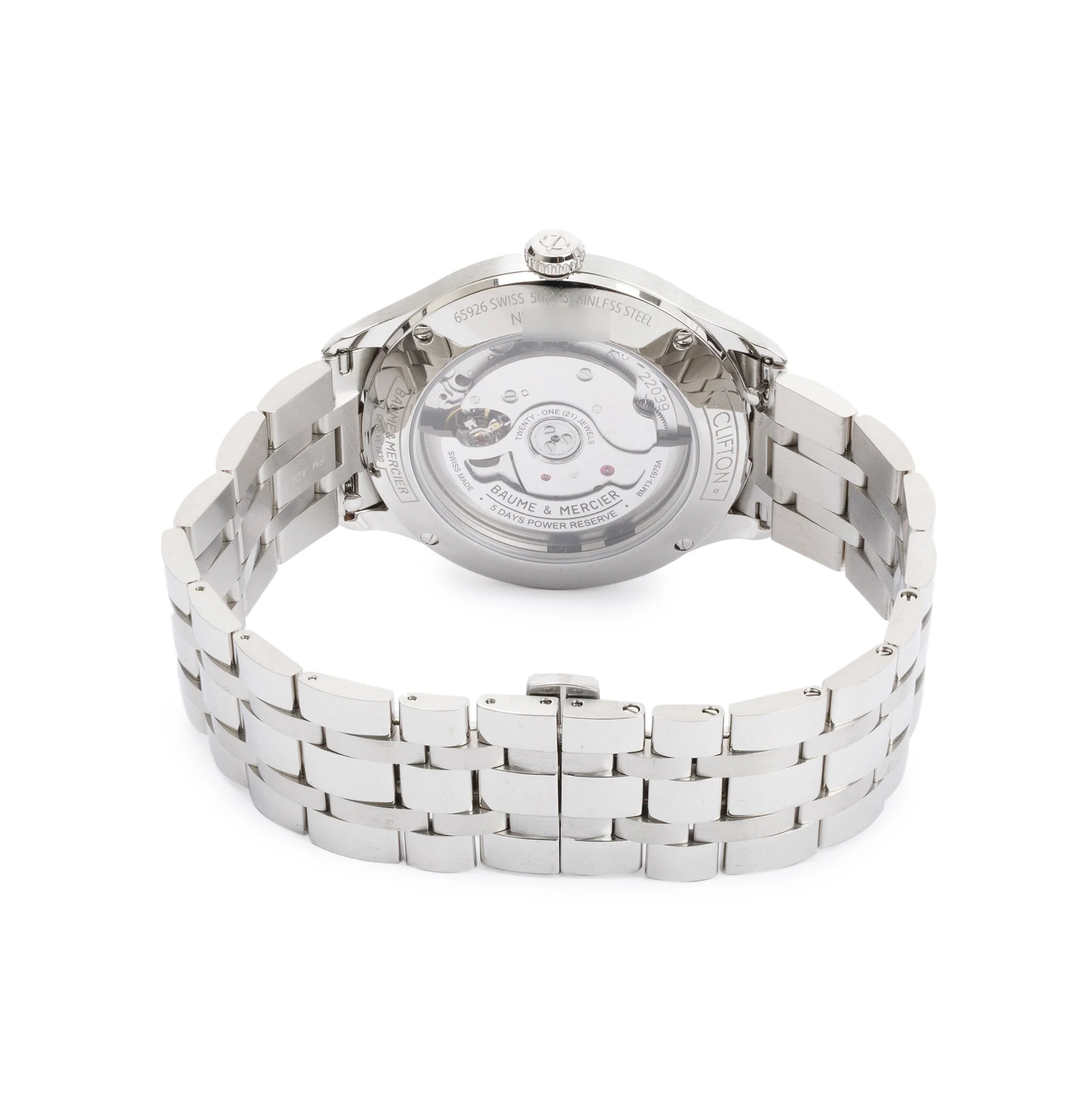 Baume & Mercier 2023 Stainless Steel Clifton 40 MM Automatic Watch w/ Box & Papers - Image 4