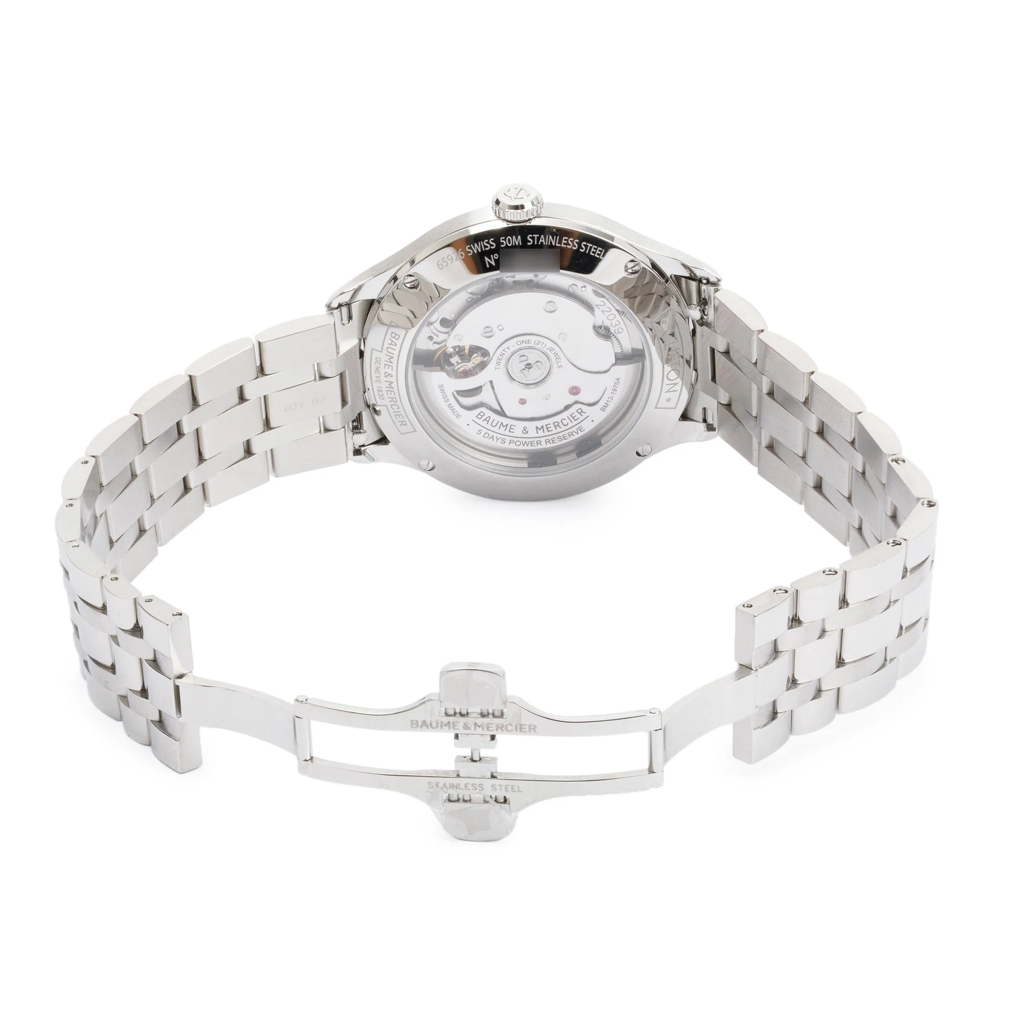 Baume & Mercier 2023 Stainless Steel Clifton 40 MM Automatic Watch w/ Box & Papers - Image 5