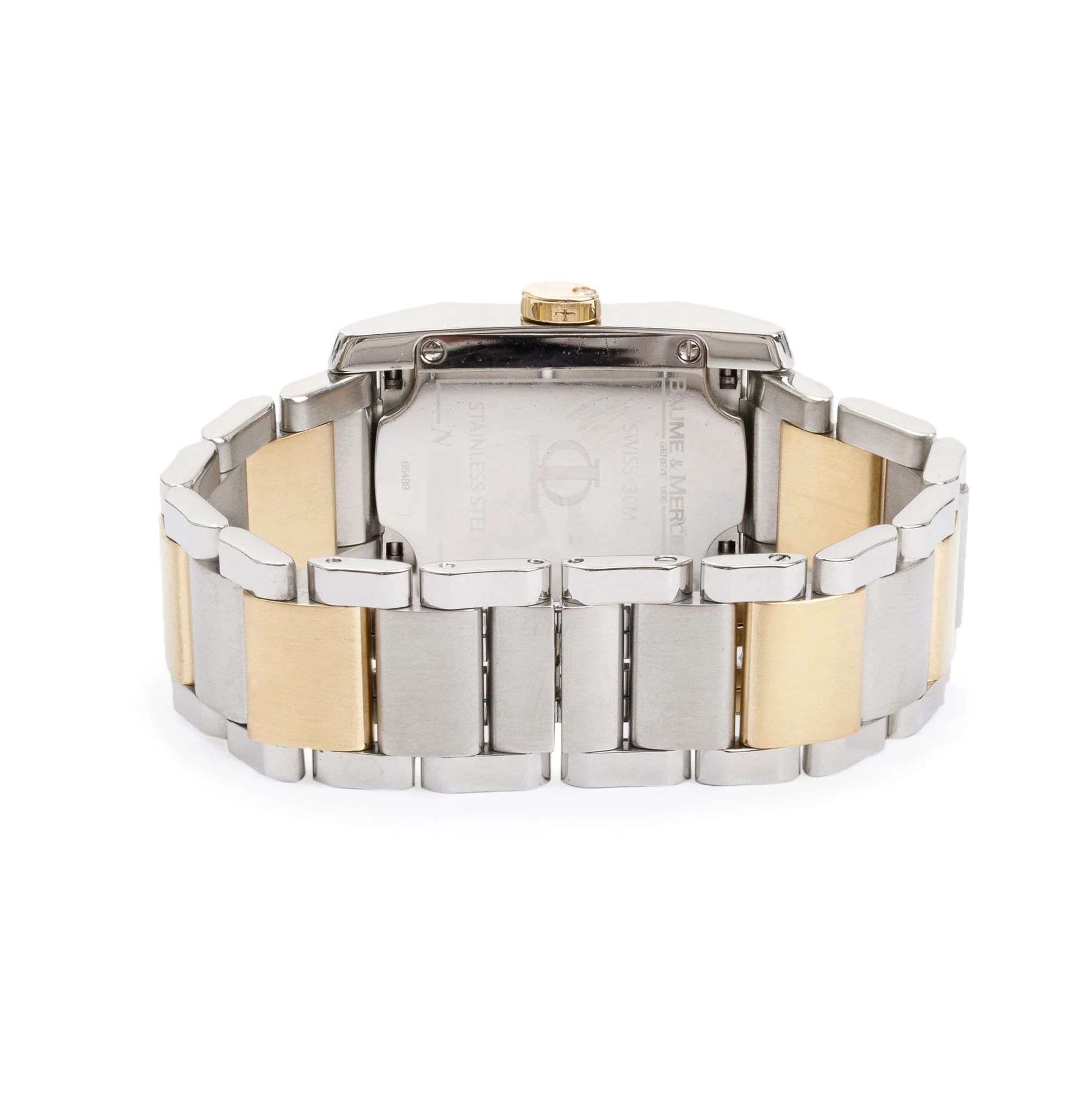 Baume & Mercier Stainless Steel & 18k Yellow Gold Mother Of Pearl Diamant Watch w/ Box - Image 4