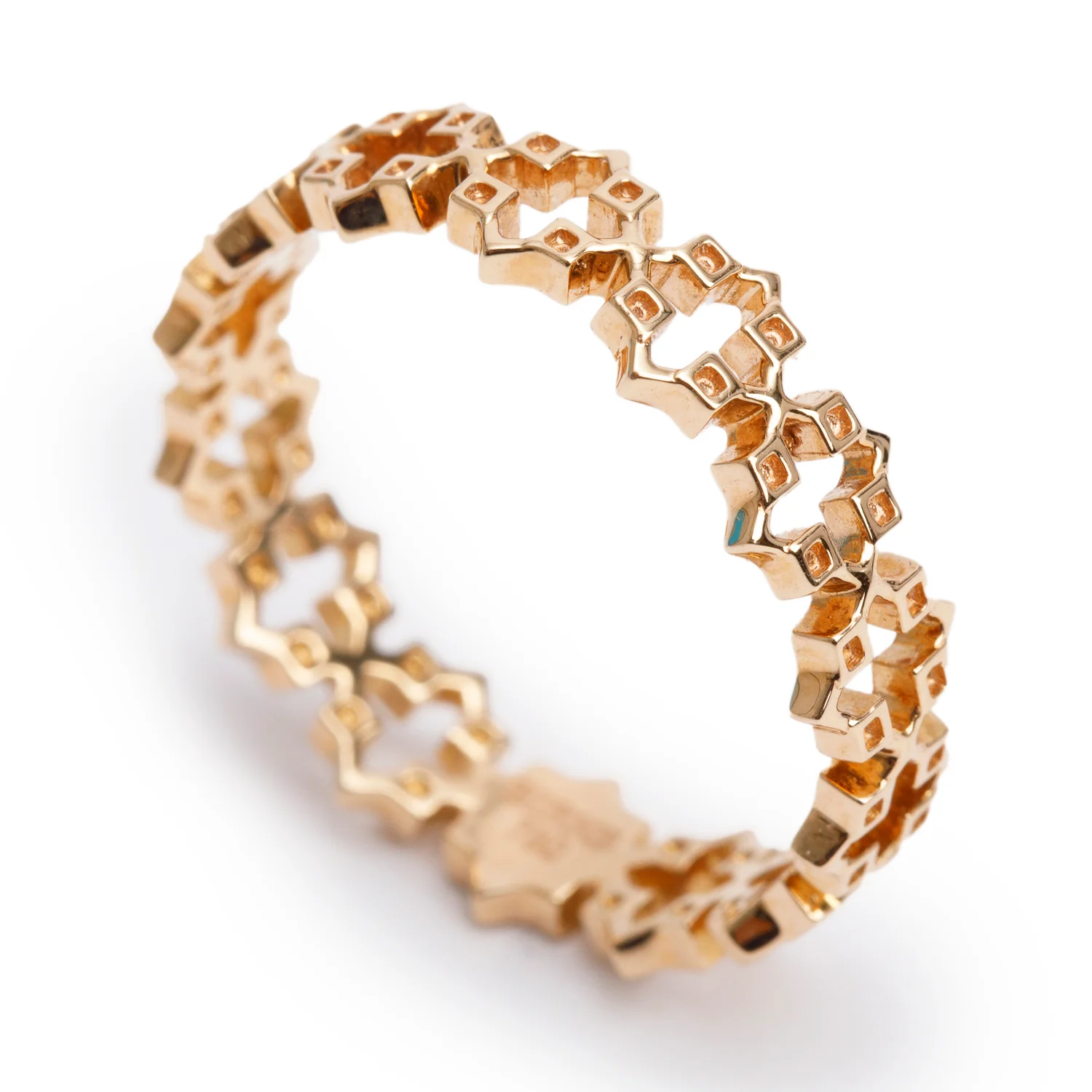 Birks 18k Rose Gold Iconic Stackable Muse Band Ring Size 7.25 w/ Box - Image 4