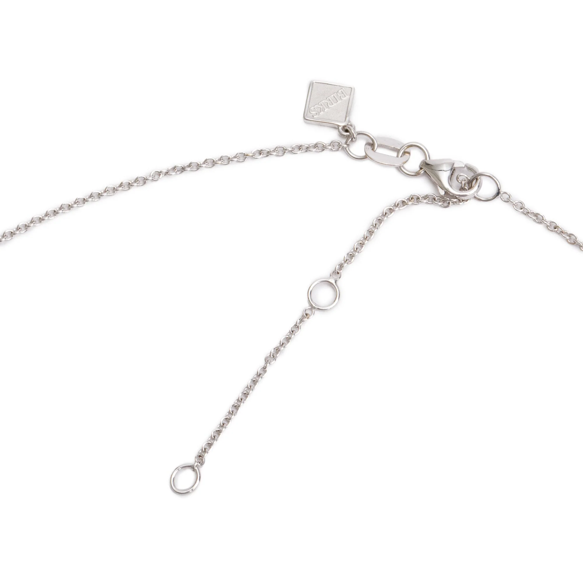 Birks 18k White Gold Graduated Diamond Pendant Necklace w/ Box - Image 5