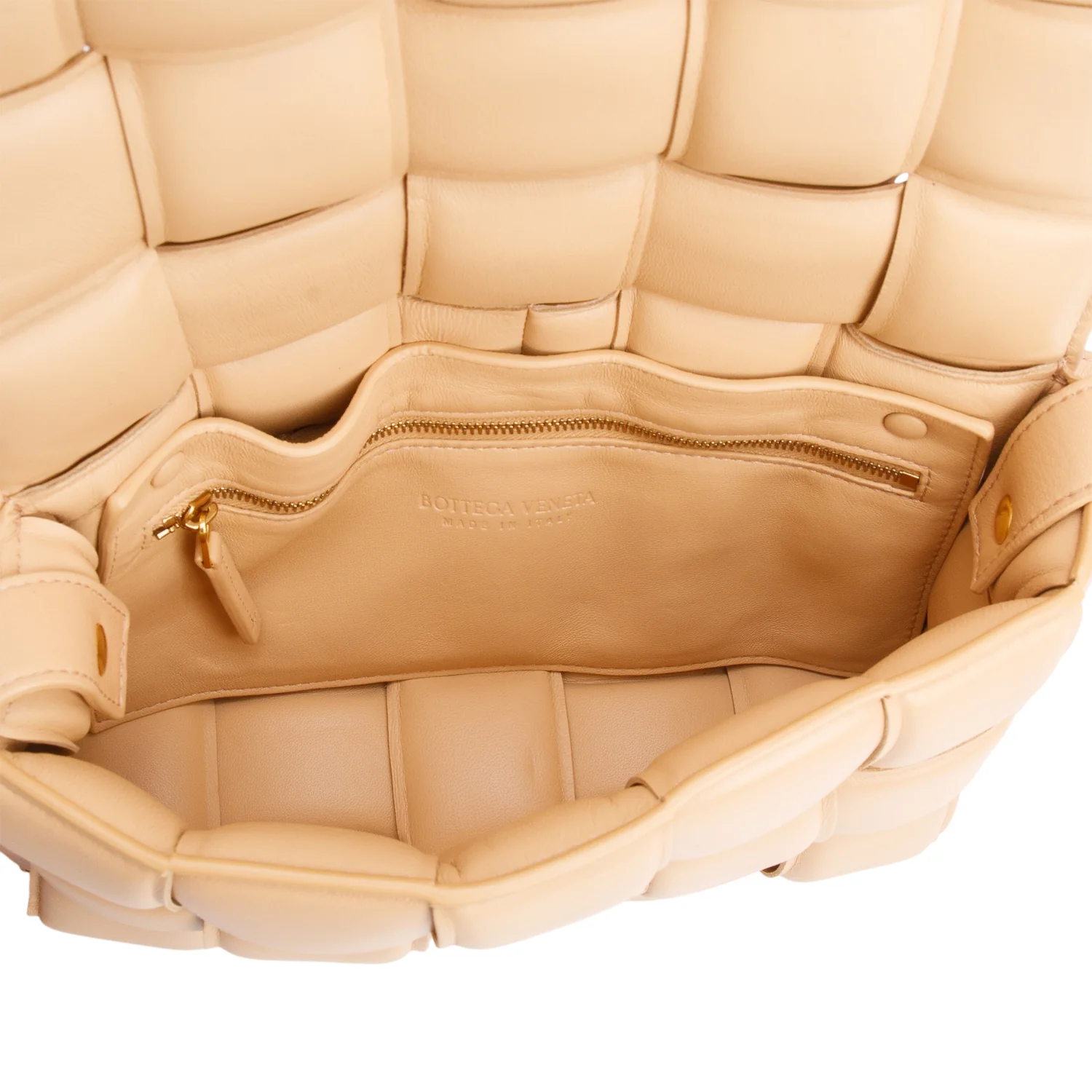 Bottega Veneta Beige Nappa Maxi Intreccio Padded Cassette Crossbody Bag - Image 8