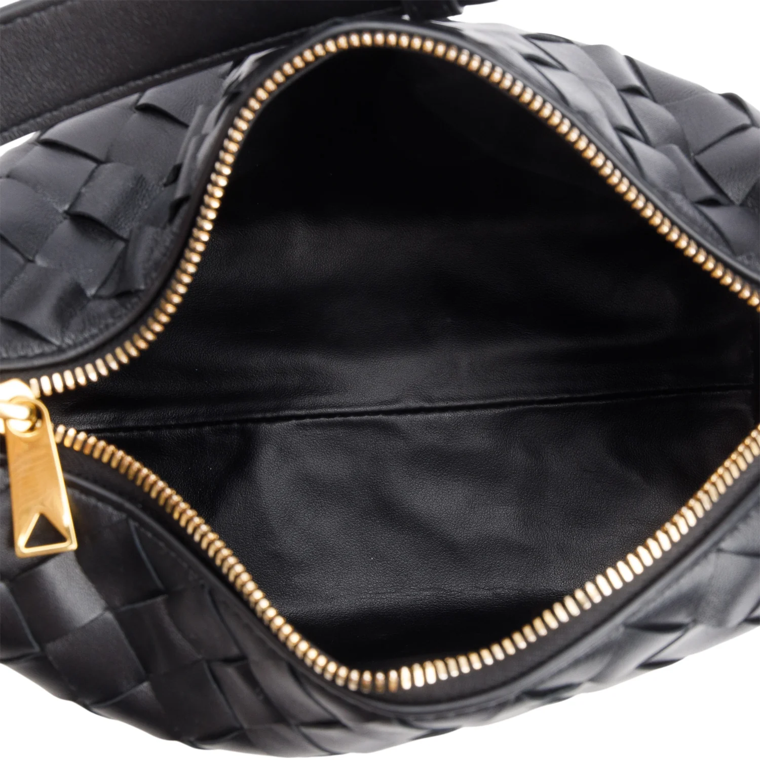 Bottega Veneta Black Calfskin Nappa Intrecciato Mini Wallace - Image 7