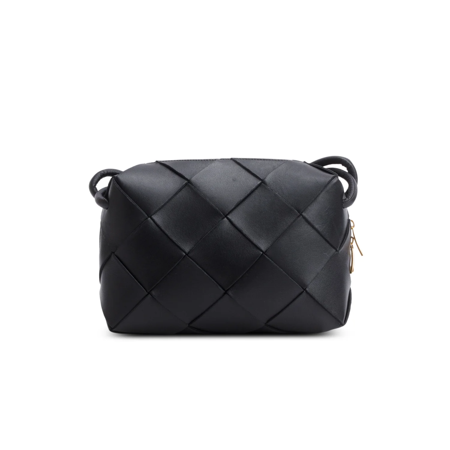 Bottega Veneta Black Lambskin Maxi Intrecciato Small Cassette Camera Bag - Image 5