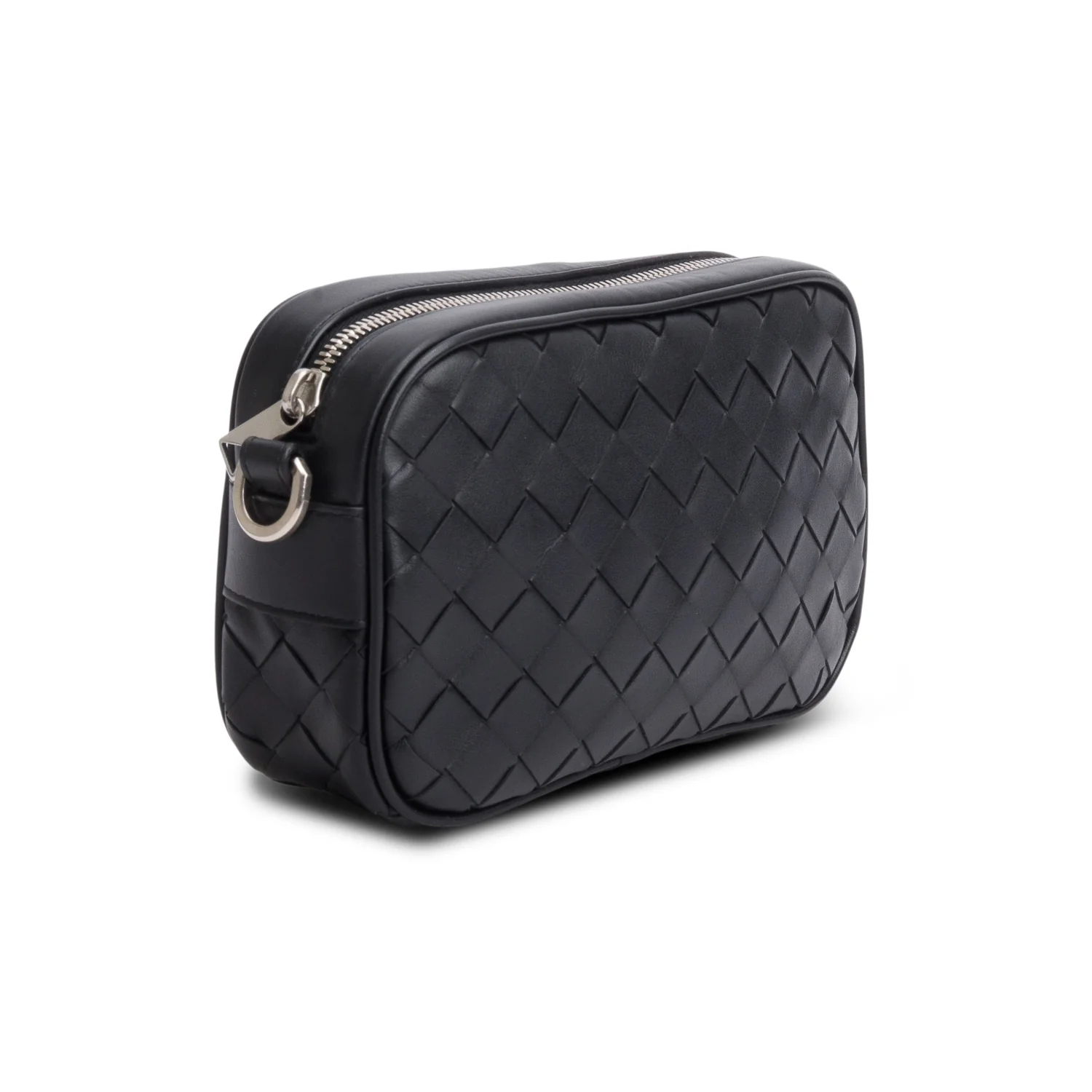 Bottega Veneta Black Nappa Leather Intrecciato Mini Camera Bag - Image 4