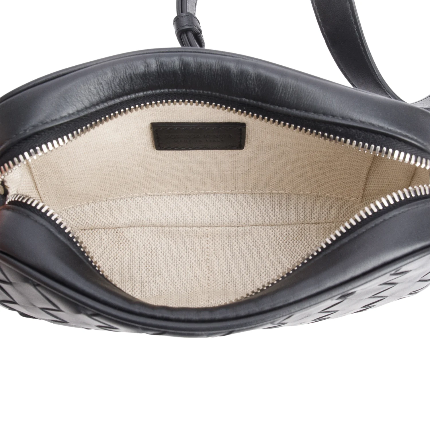 Bottega Veneta Black Nappa Leather Intrecciato Mini Camera Bag - Image 8