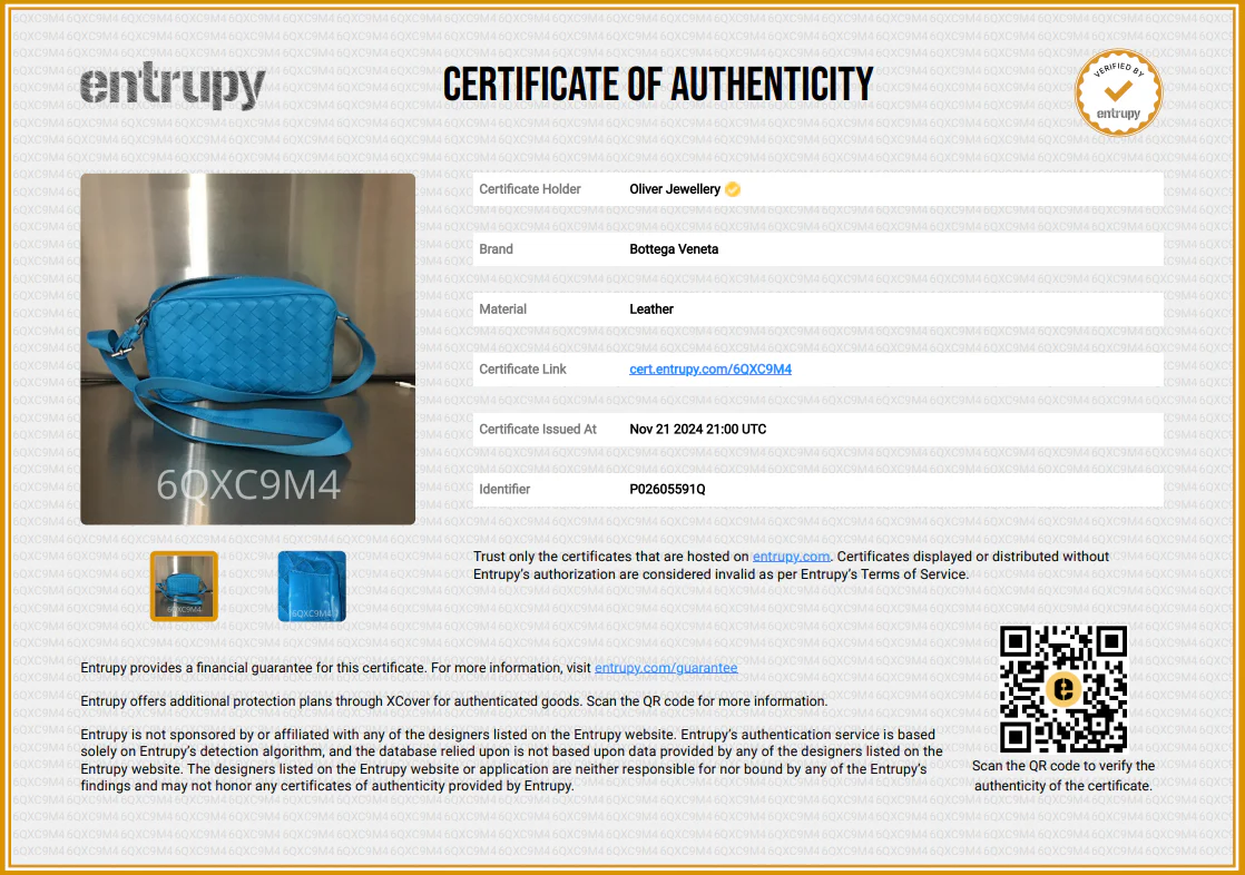 Bottega Veneta Blue Intrecciato Leather Camera Bag - Image 9