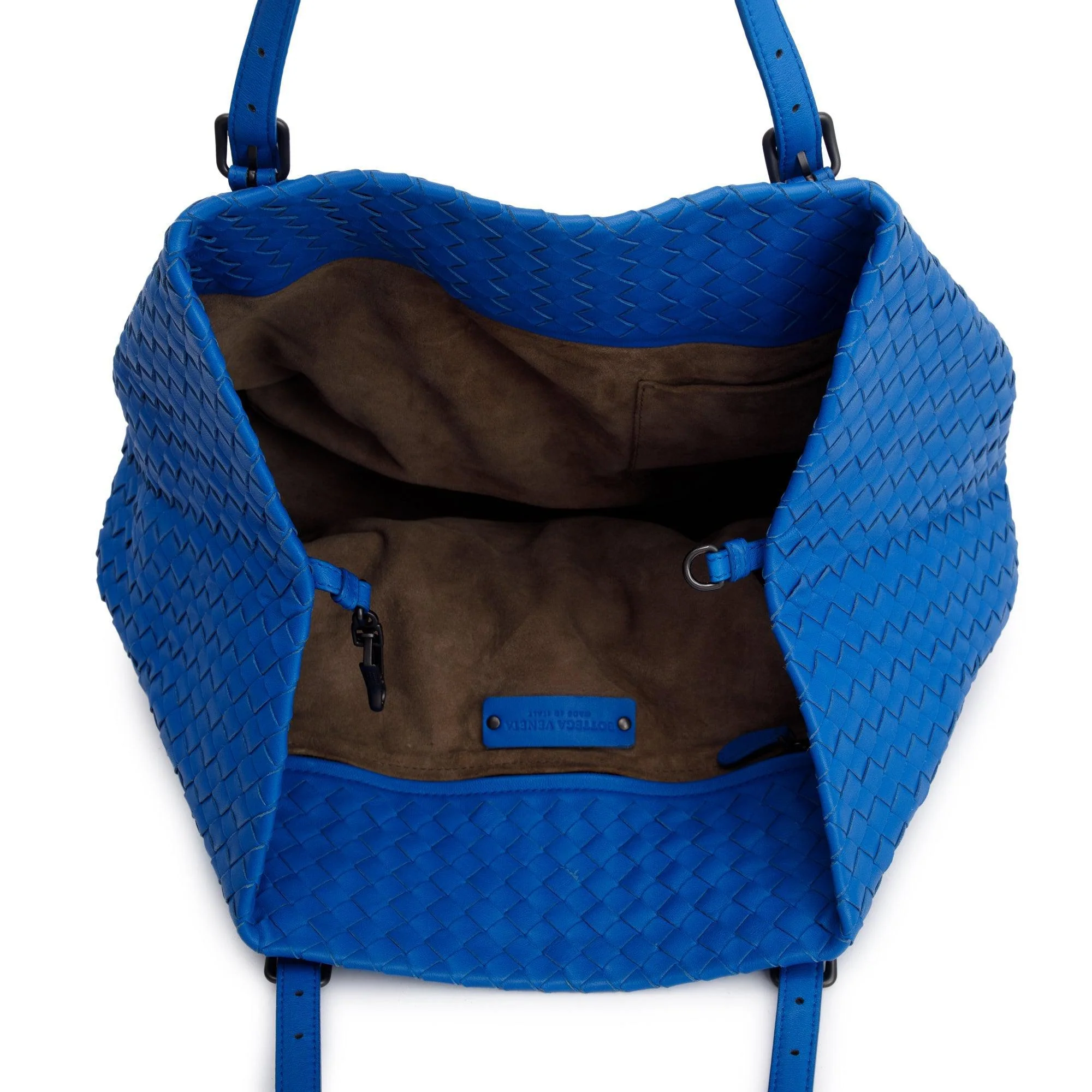 Bottega Veneta Blue Intrecciato Leather Medium Cesta Tote - Image 11