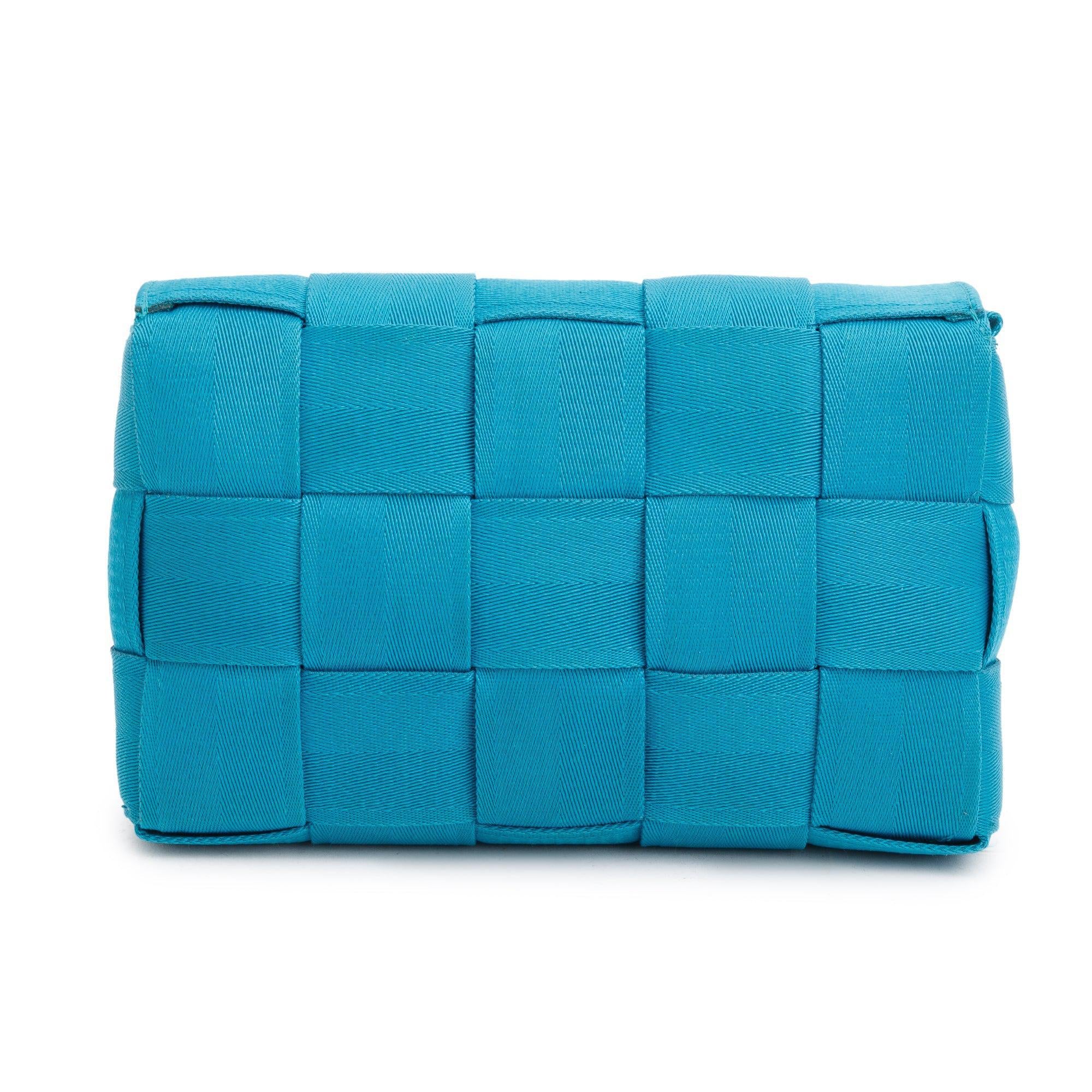 Bottega Veneta Blue Webbing Intrecciato Cassette Bag - Image 5