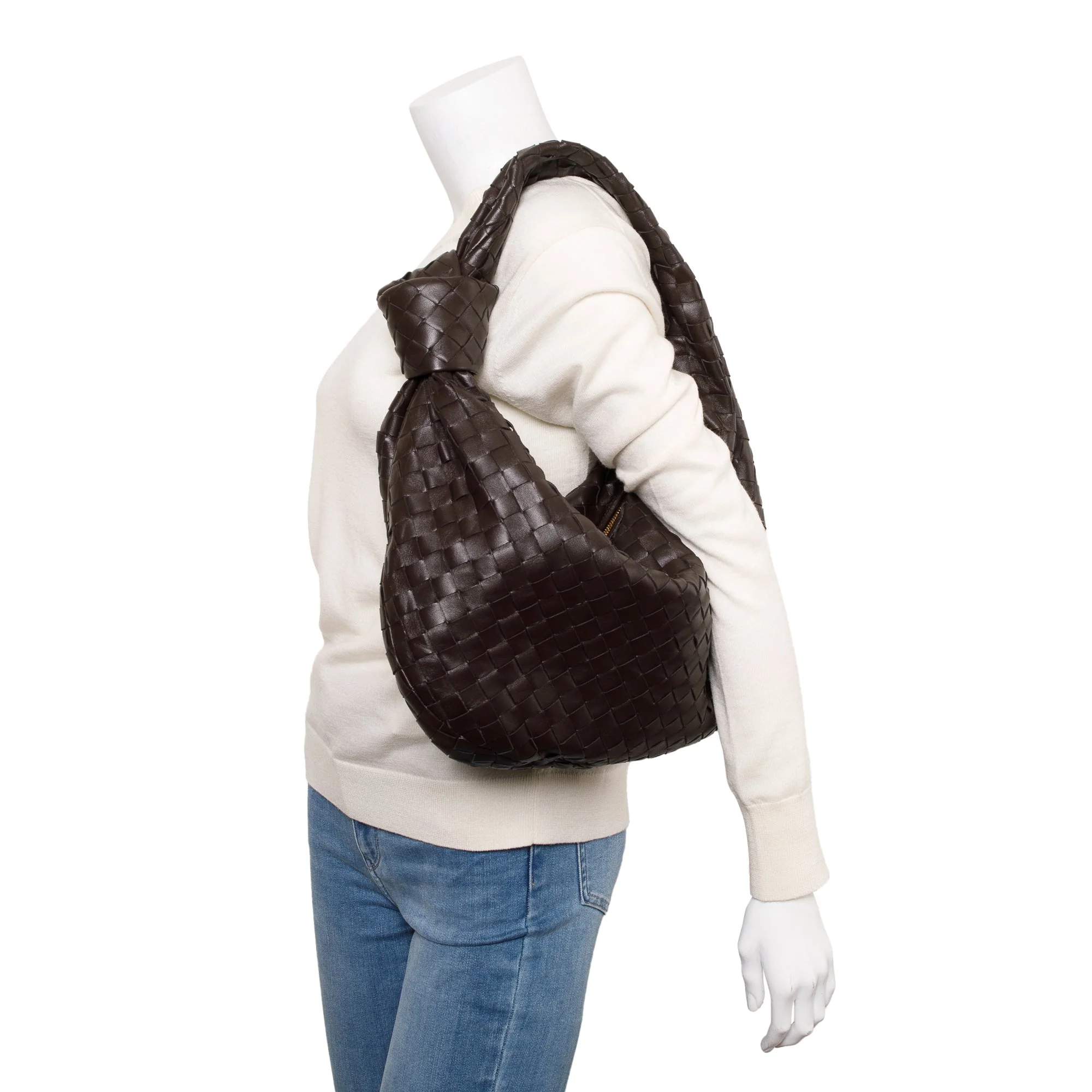 Bottega Veneta Brown Intrecciato Leather Large Jodie Bag - Image 2