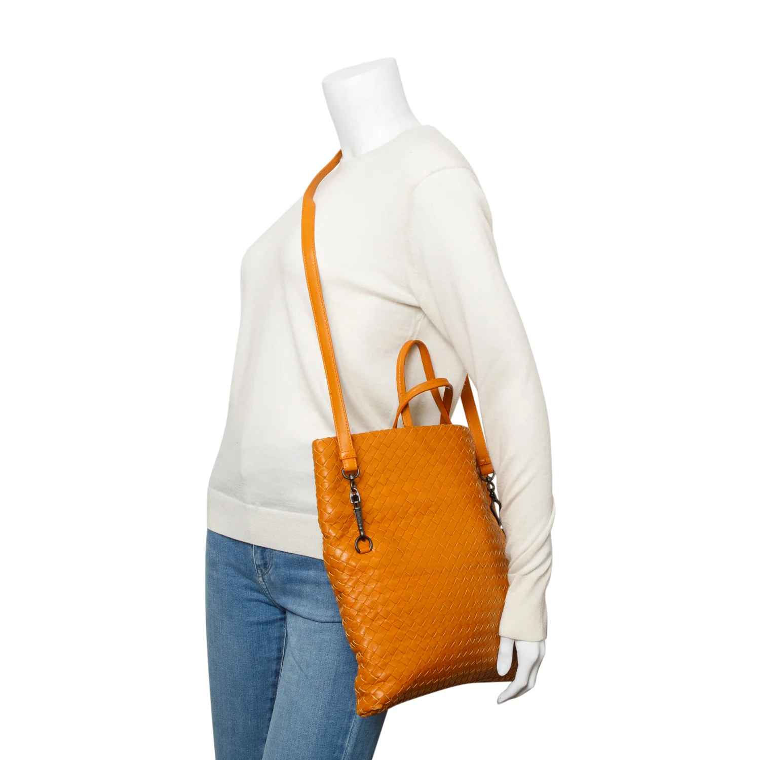 Bottega Veneta Brown Intrecciato Leather Tote w/ Strap - Image 2