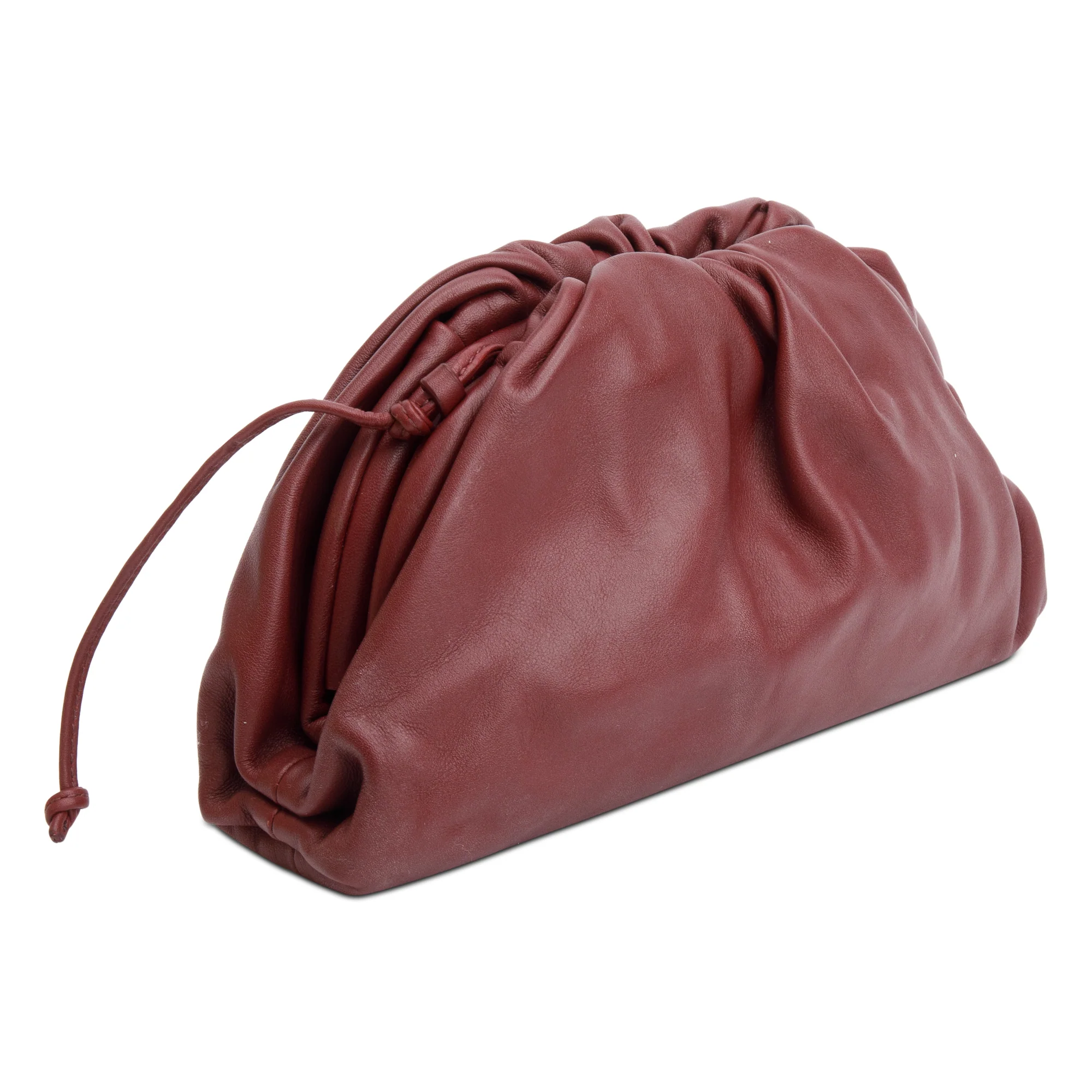 Bottega Veneta Burgundy Calfskin Leather The Mini Pouch - Image 4