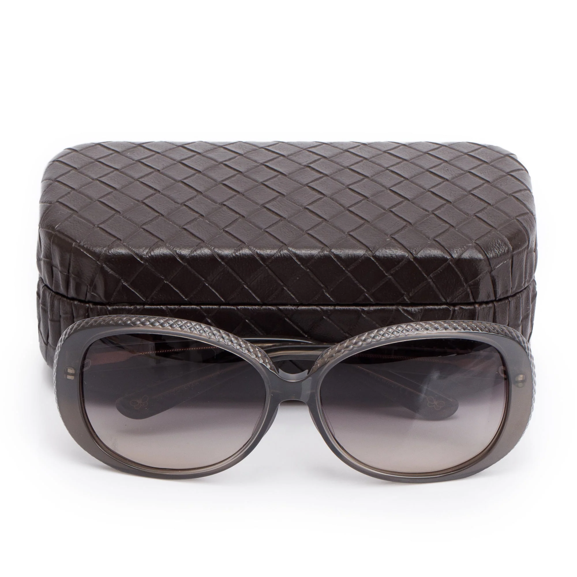 Bottega Veneta BV181/F/S Brown Acetate Square Sunglasses w/ Case - Image 5