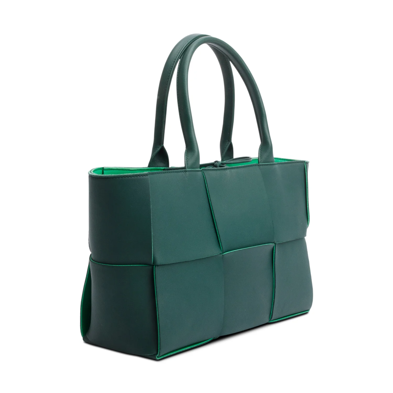 Bottega Veneta Green Maxi Intrecciato Leather Small Arco Tote w/ Pouch - Image 5