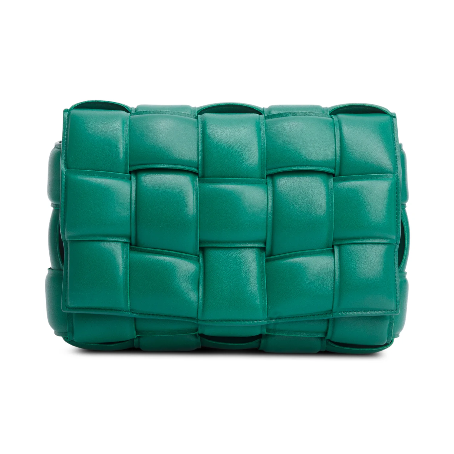Bottega Veneta Green Lambskin Leather Classic Padded Cassette Bag - Image 3