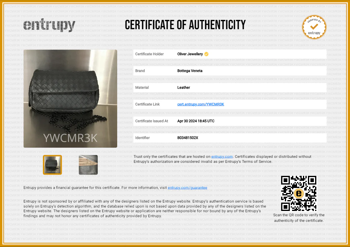 Bottega Veneta Grey Intrecciato Leather Mini Olimpia Bag - Image 10