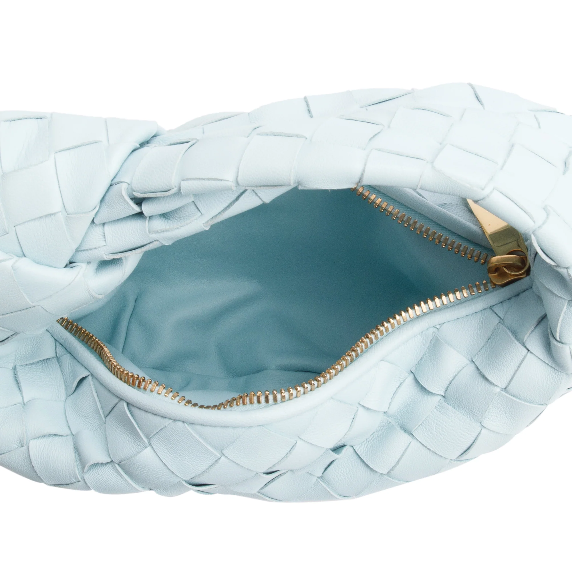 Bottega Veneta Light Blue Intrecciato Leather Mini Jodie Bag - Image 5