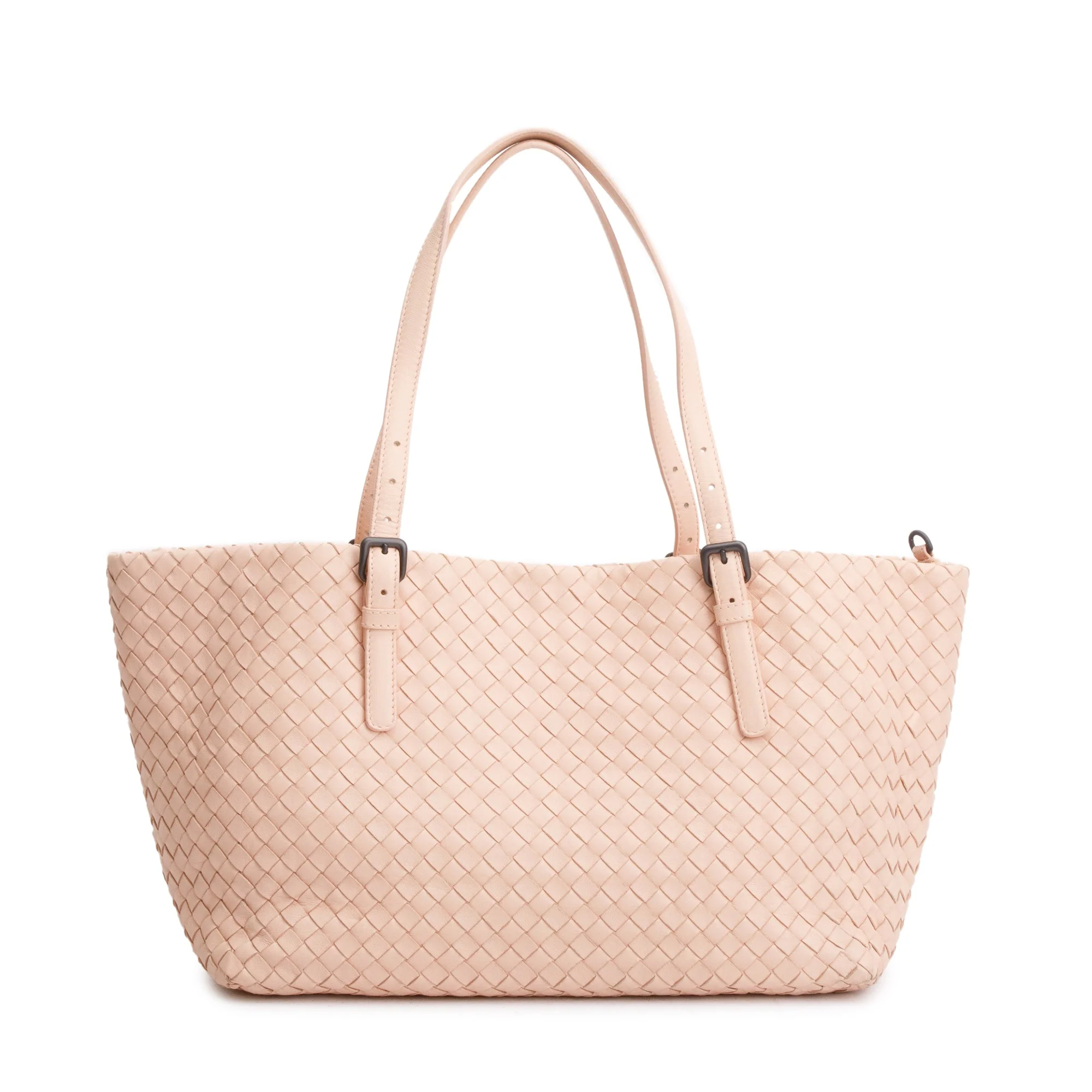 Bottega Veneta Pink Intrecciato Leather Medium Cesta Tote - Image 3