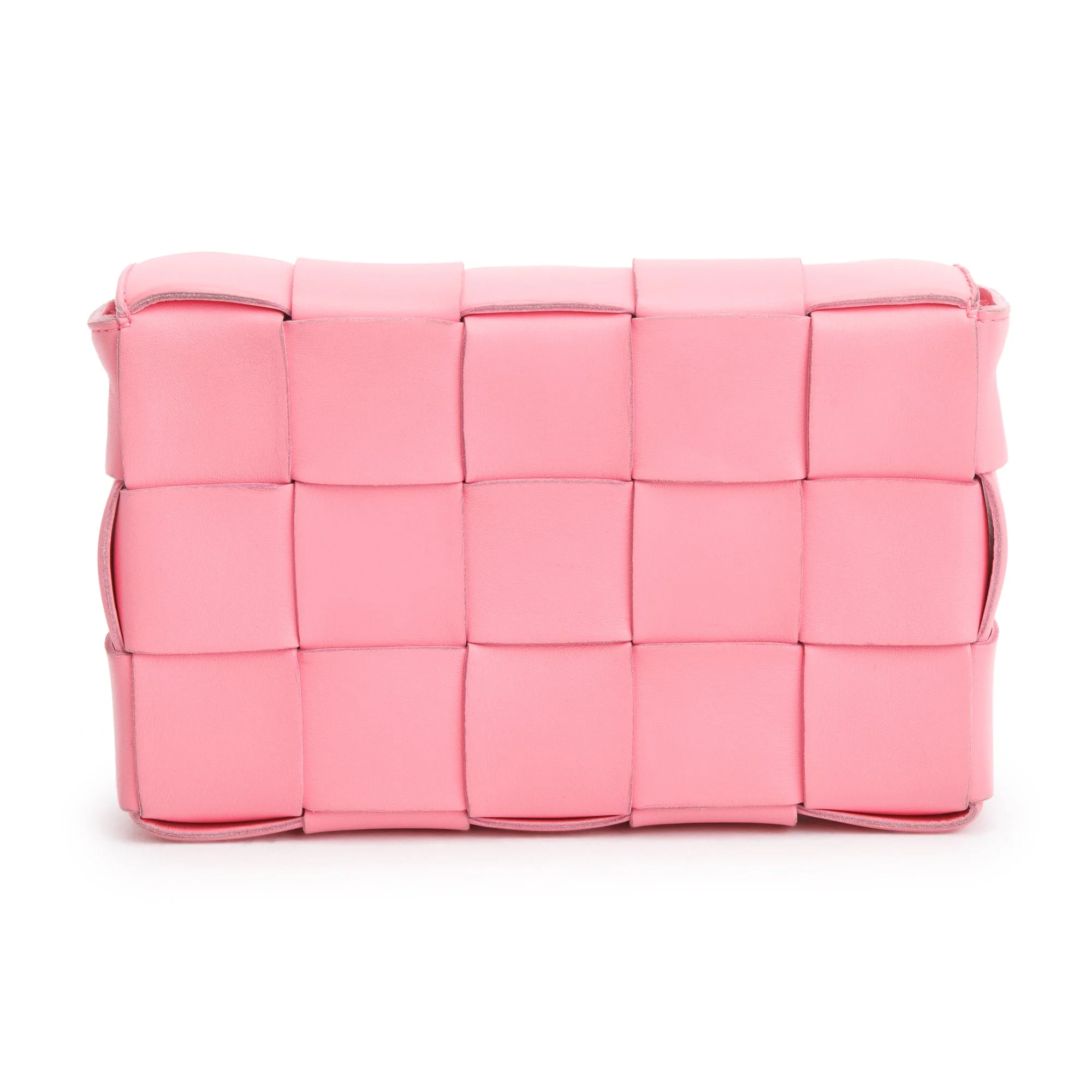 Bottega Veneta Pink Leather Intrecciato Classic Cassette Bag - Image 5