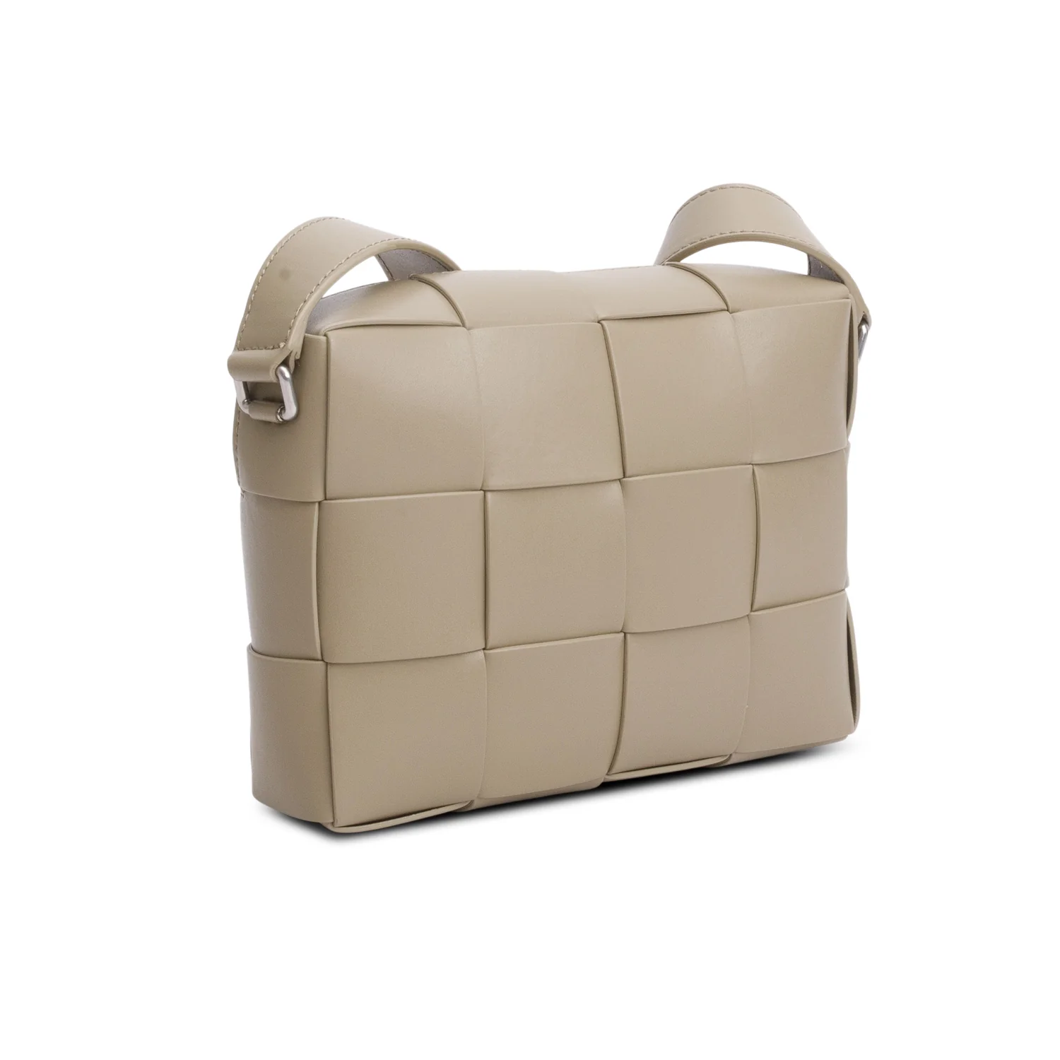 Bottega Veneta Taupe Lambskin Maxi Intrecciato Cassette Crossbody Bag - Image 6
