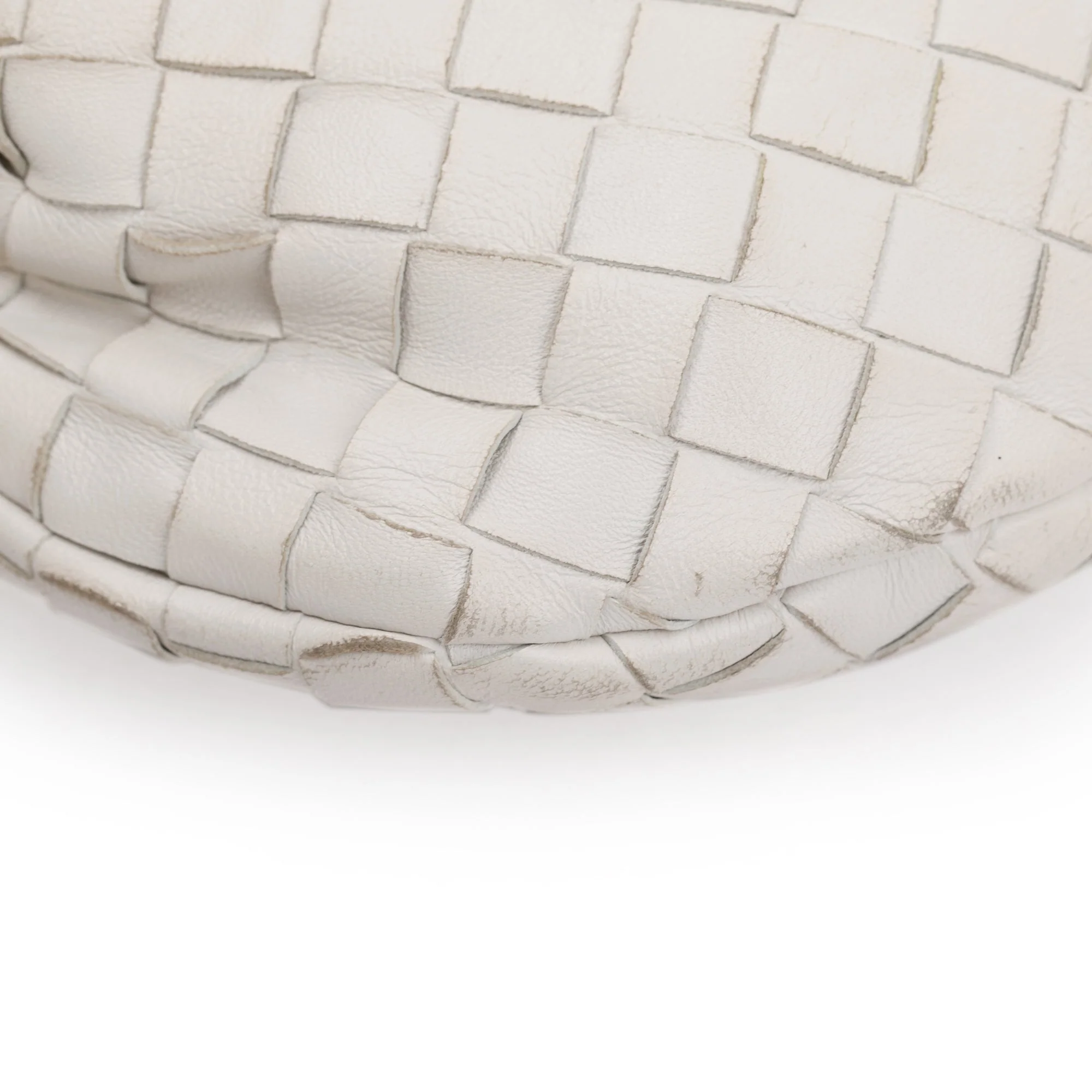 Bottega Veneta White Intrecciato Leather Mini Jodie Bag - Image 6