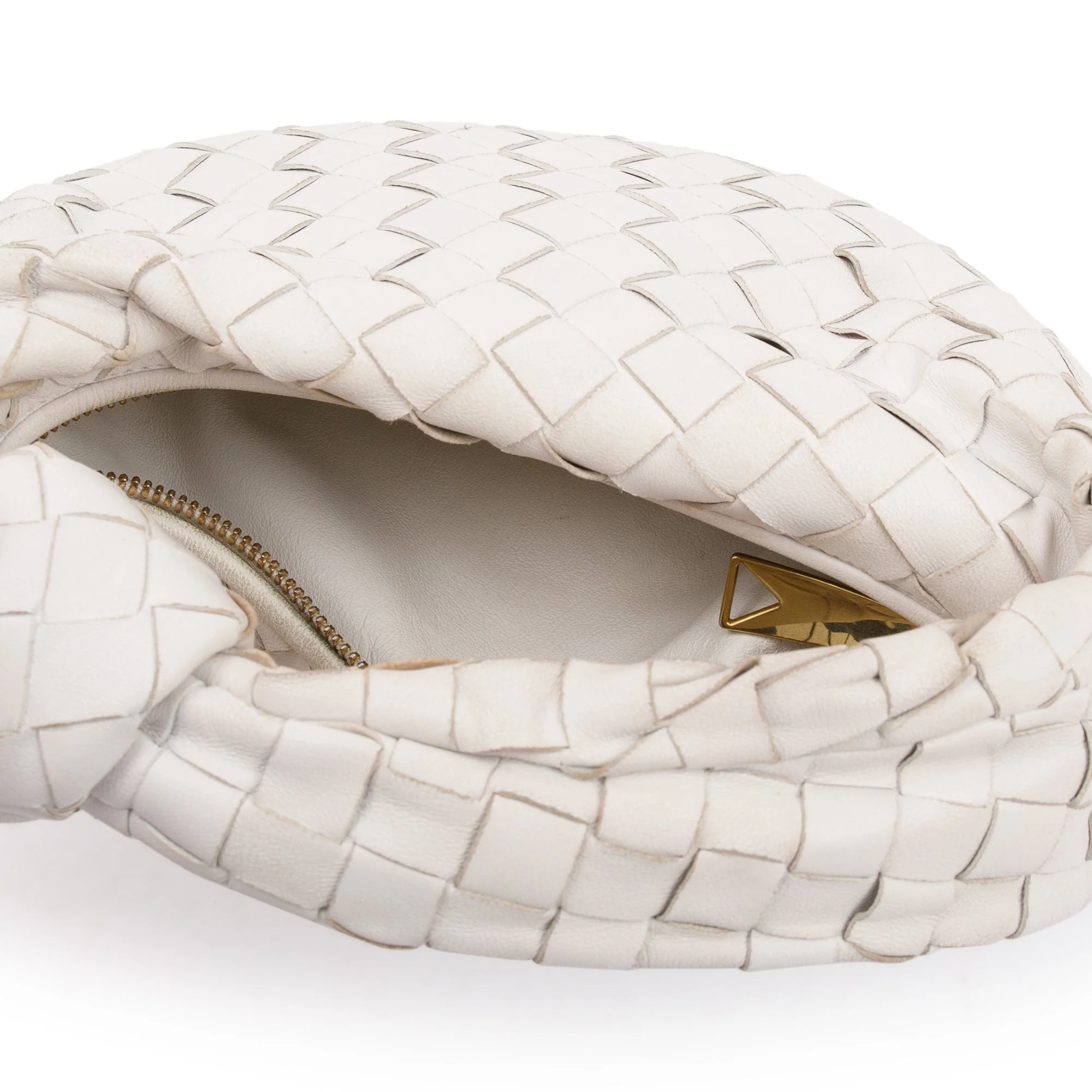 Bottega Veneta White Intrecciato Leather Mini Jodie Bag - Image 8