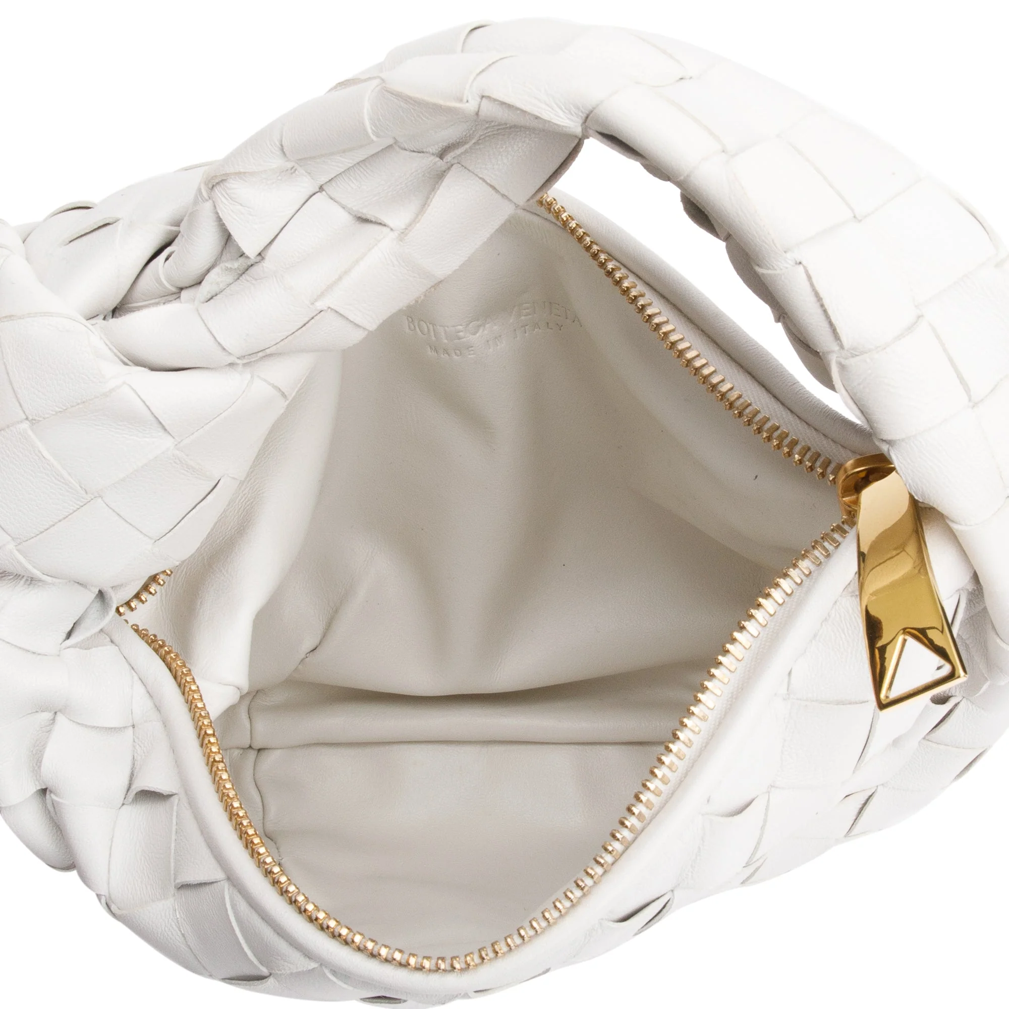 Bottega Veneta White Intrecciato Leather Mini Jodie Bag - Image 6